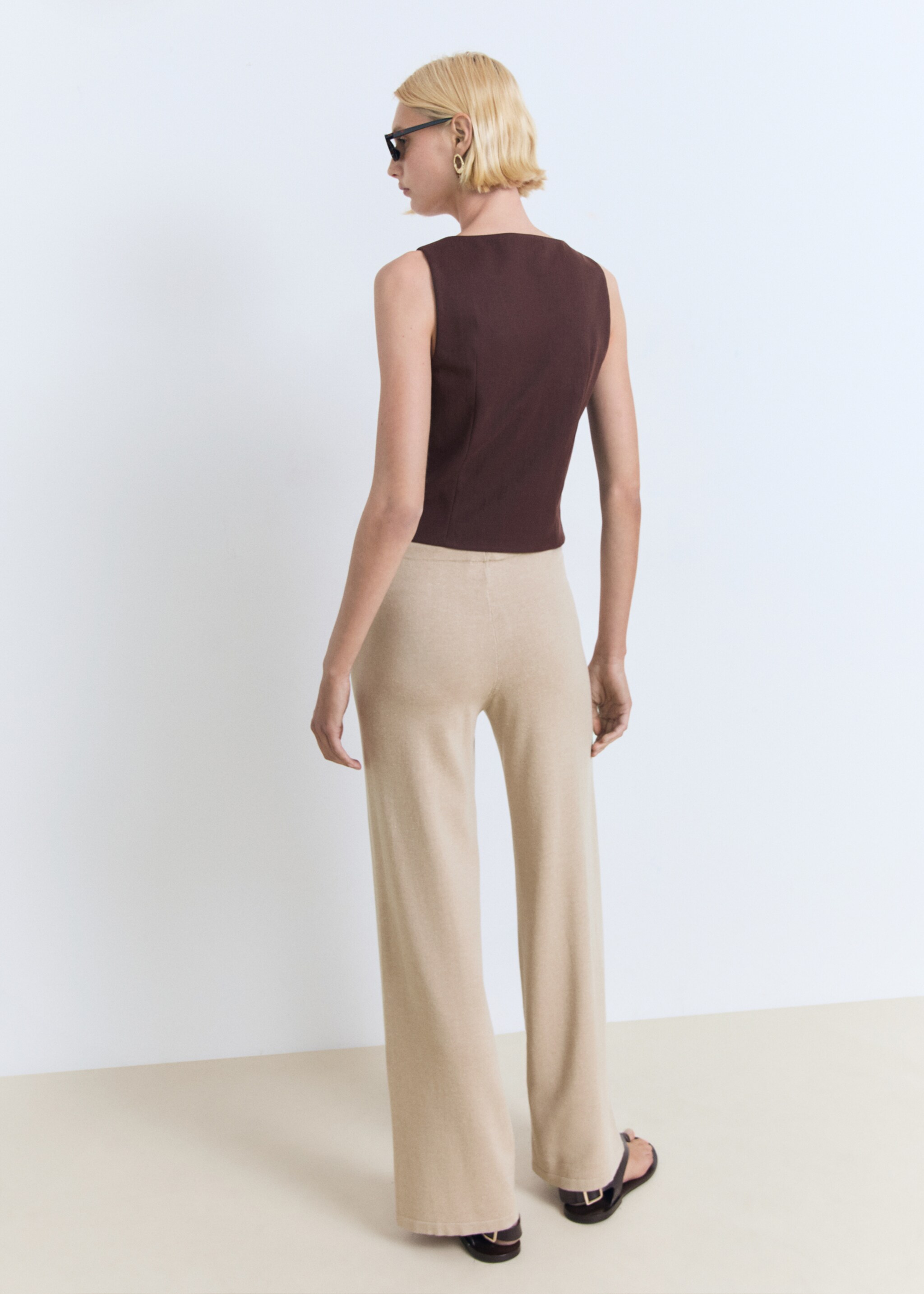 Pantalon maille coton lin - Verso de l’article