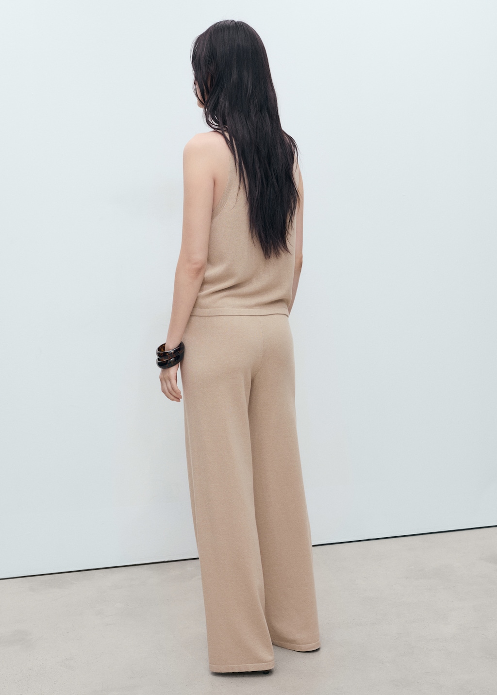 Straight knitted pants