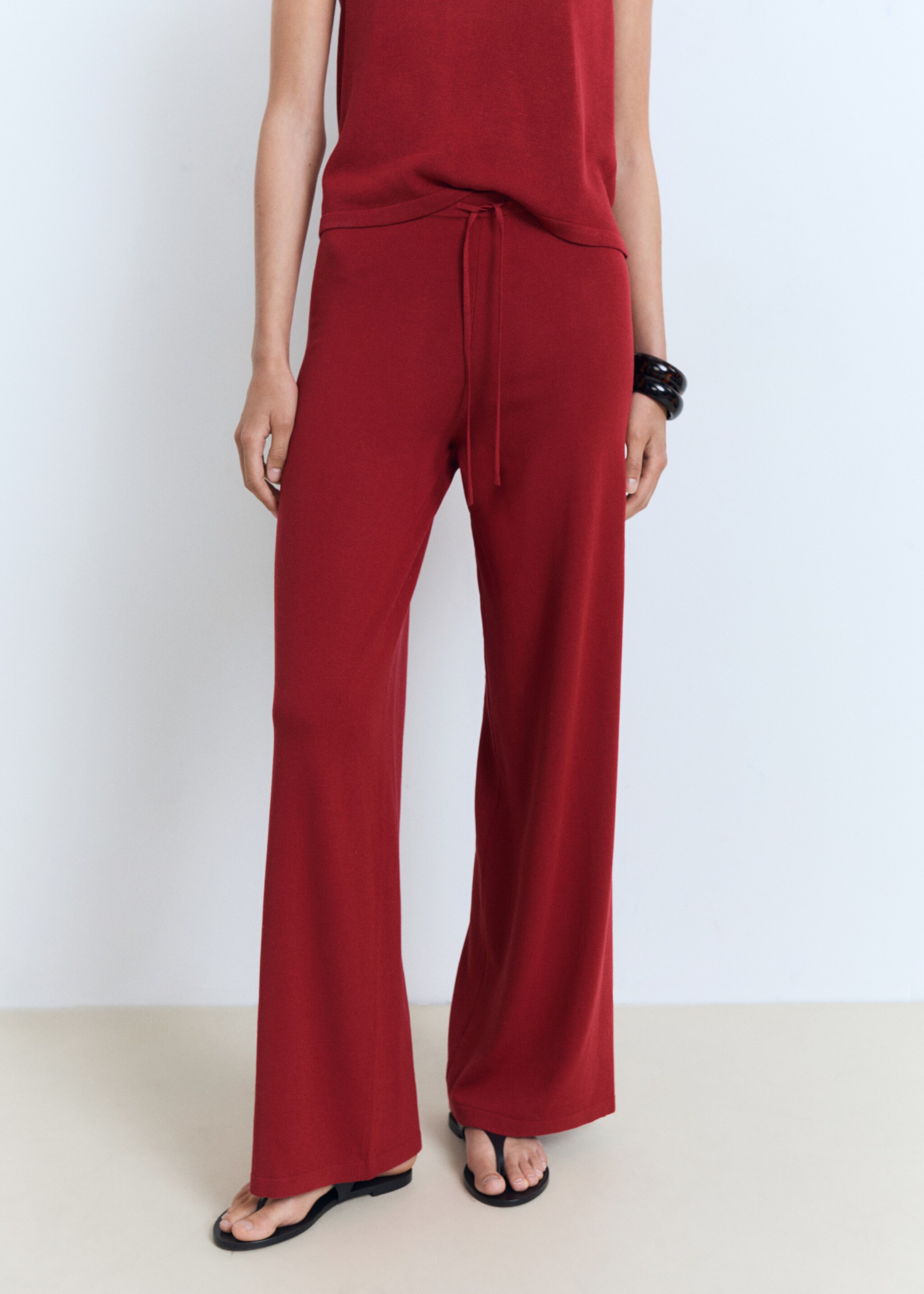 Pantalon maille coton lin - Plan moyen