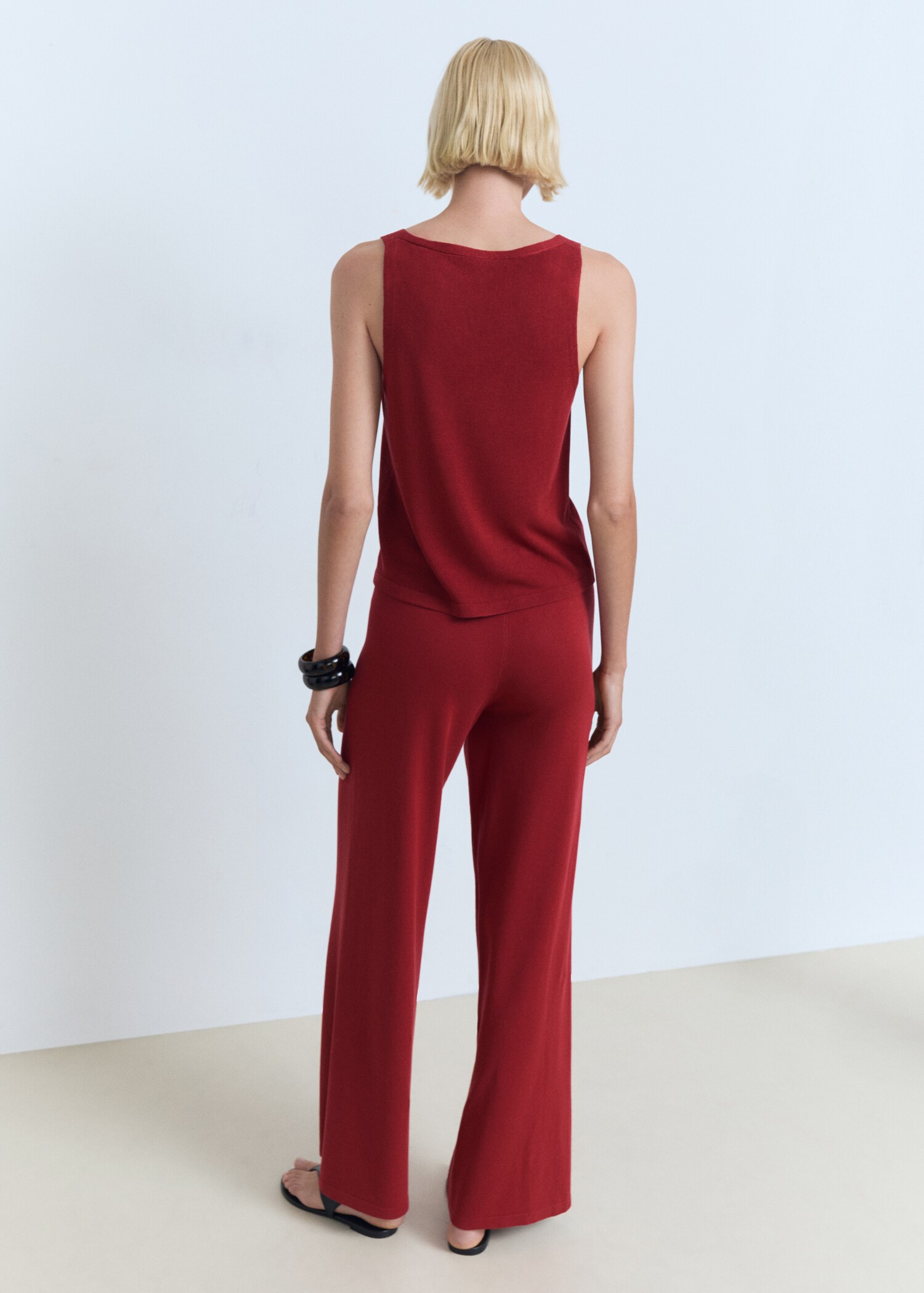 Pantalon maille coton lin - Verso de l’article