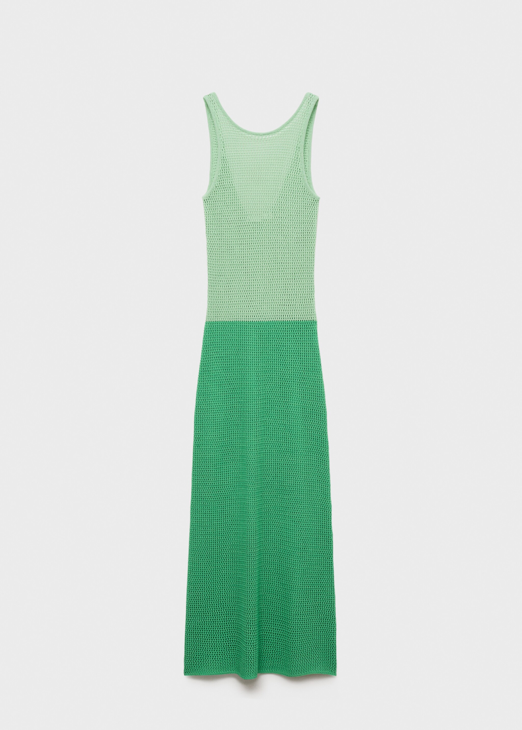 Long two-tone crochet dress - Article without model