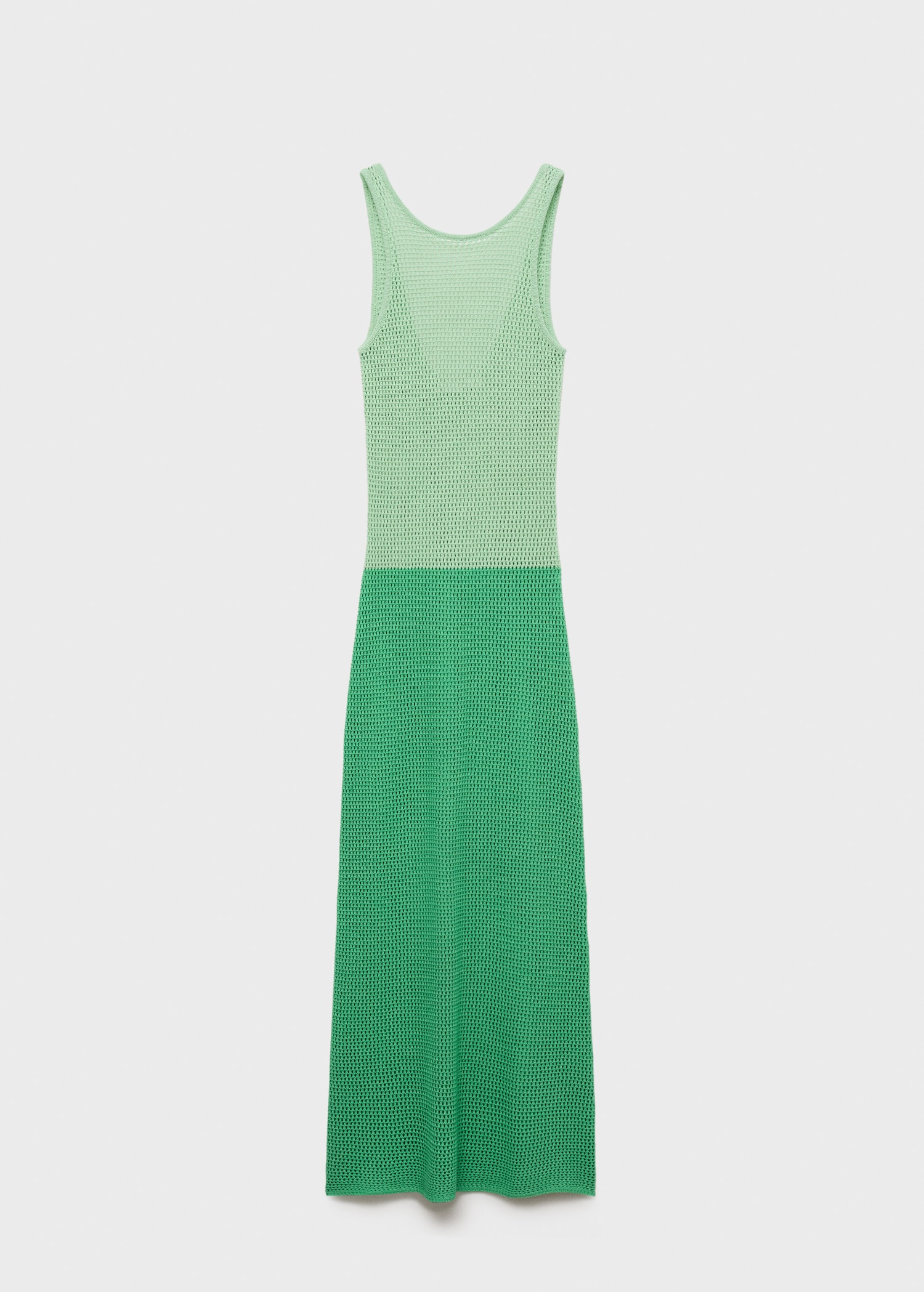 Long two-tone crochet dress - Article without model