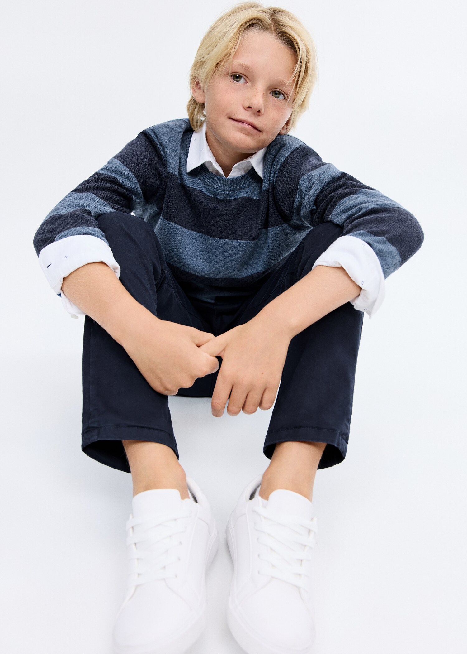 Plain chino trousers - Medium plane