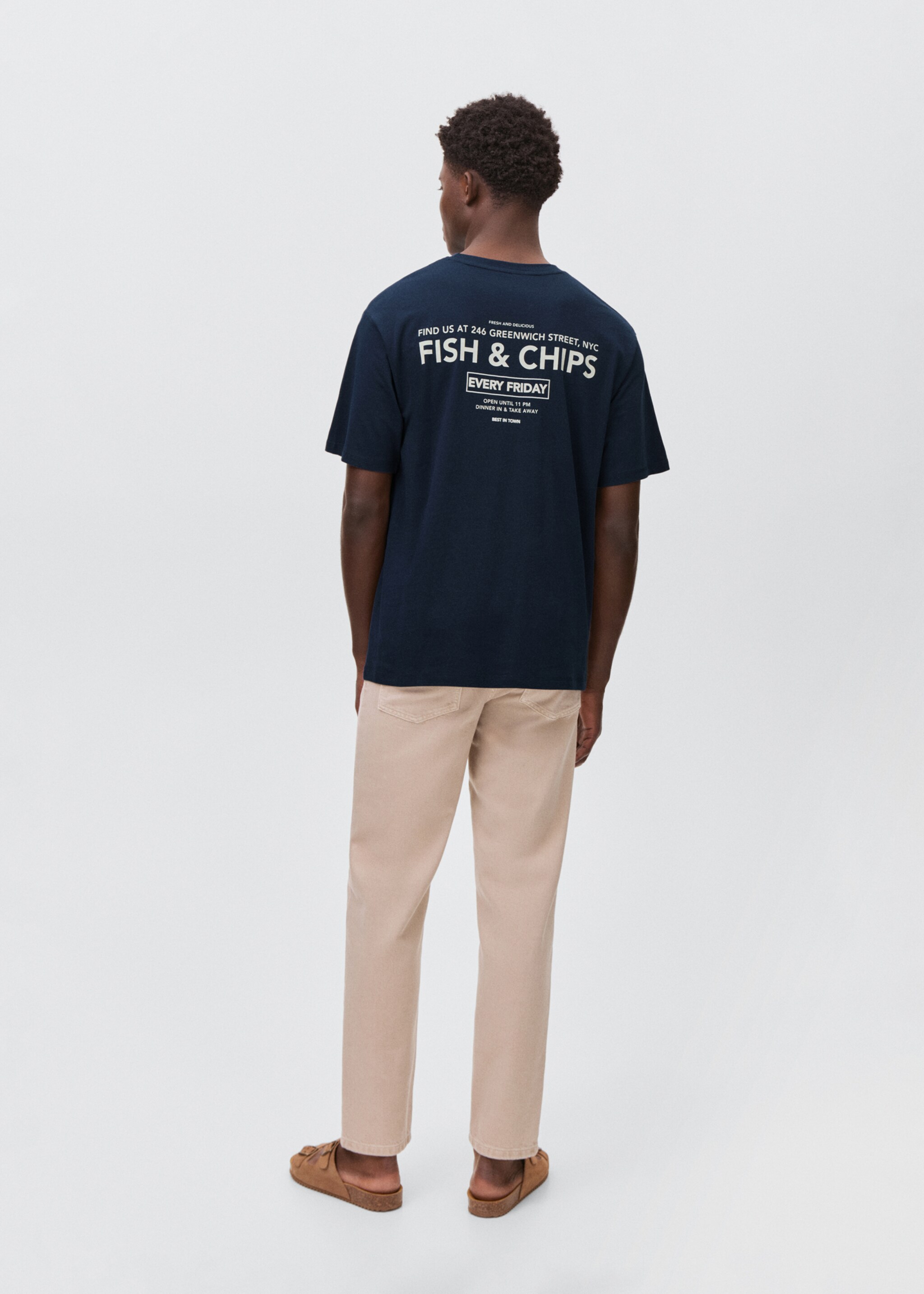 Short-sleeved printed t-shirt - Reverse of the article