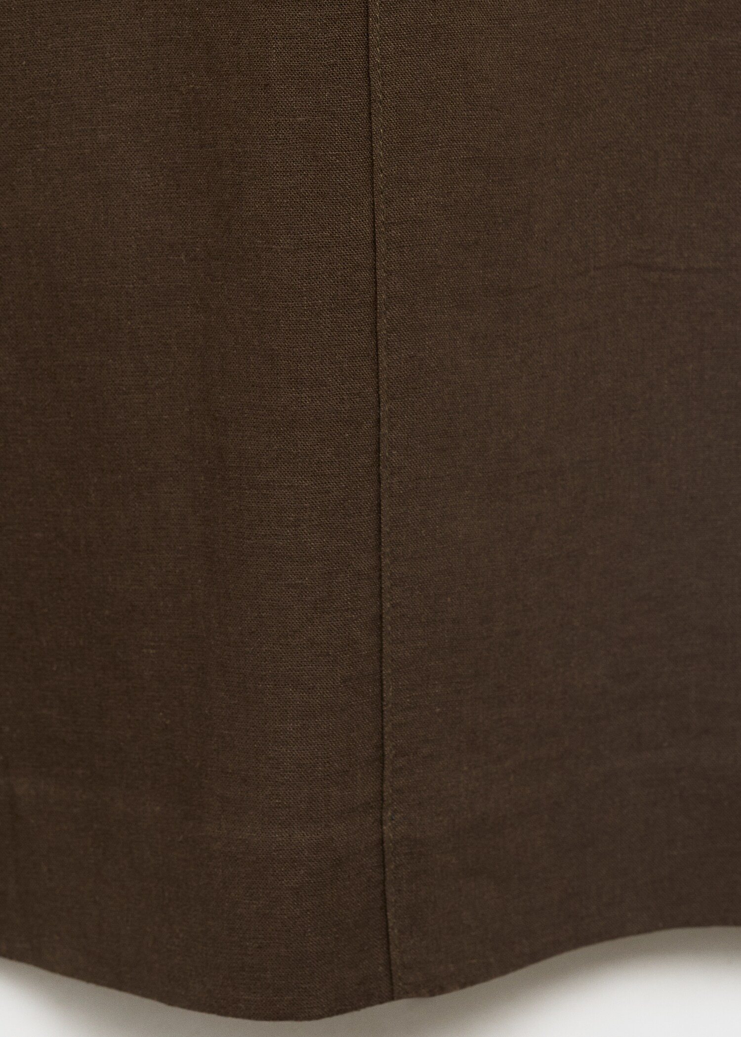 Linen-blend elastic waist trousers - Details of the article 0