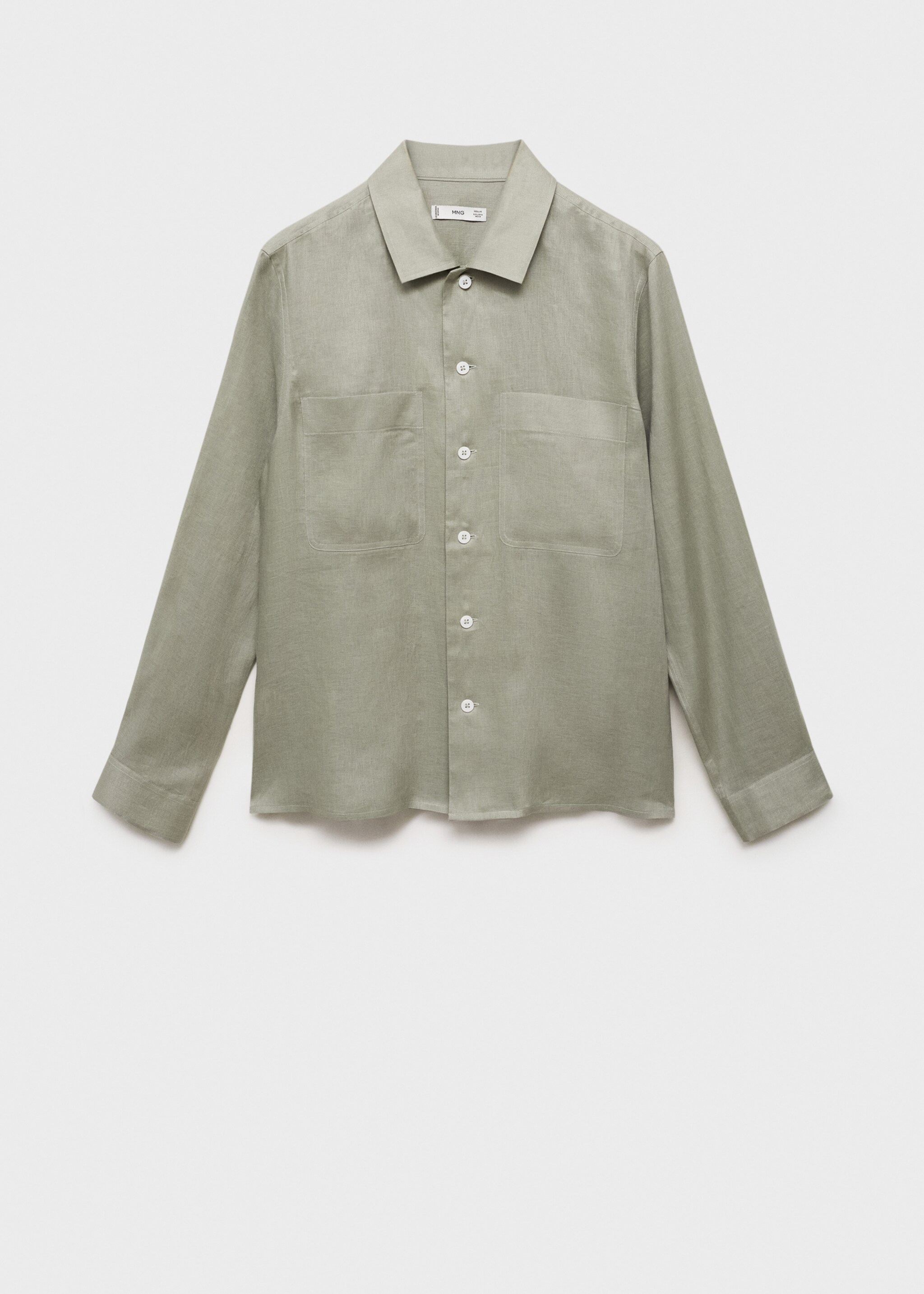 100% linen lightweight overshirt - Article without model