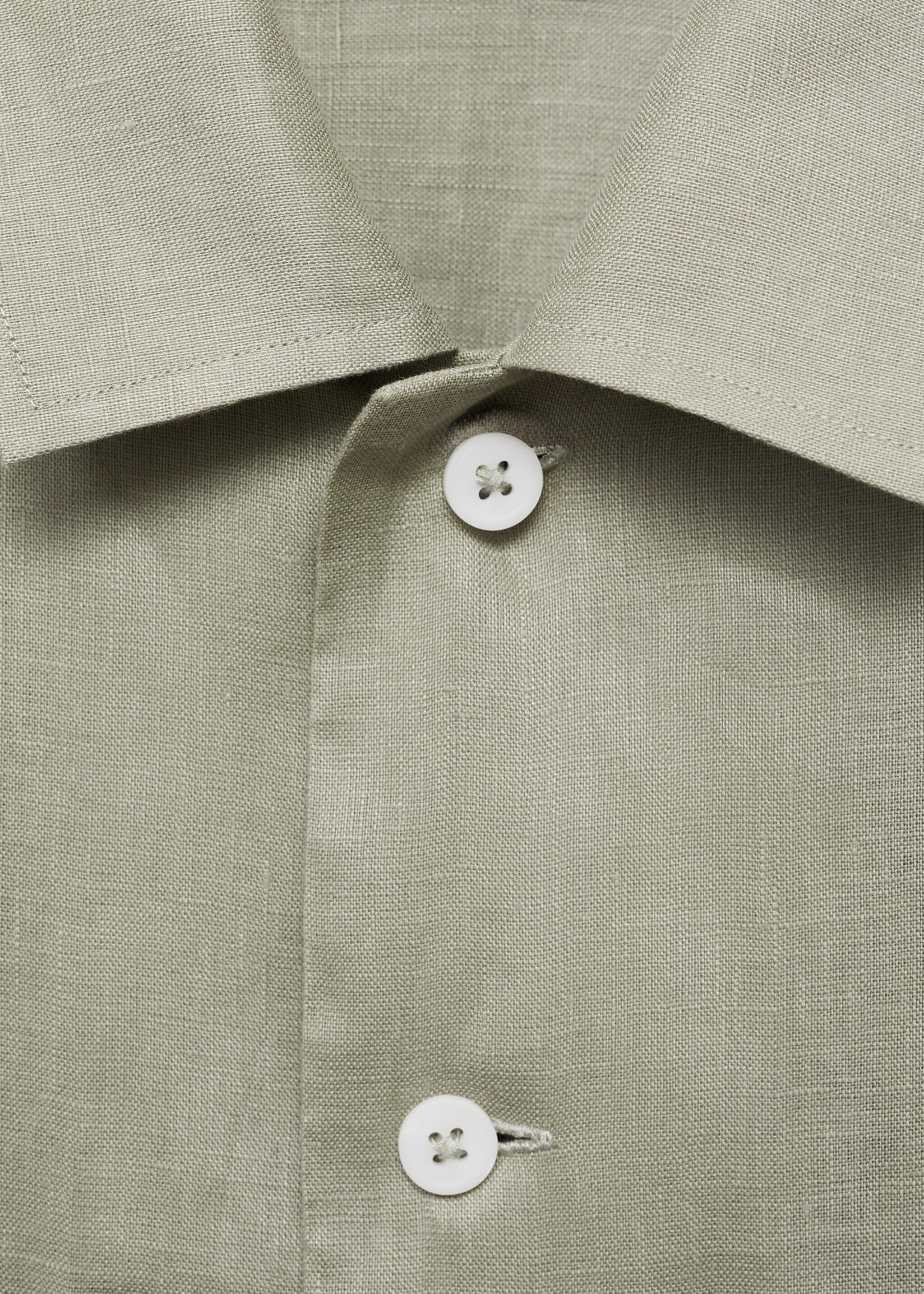 100% linen lightweight overshirt - Details of the article 0