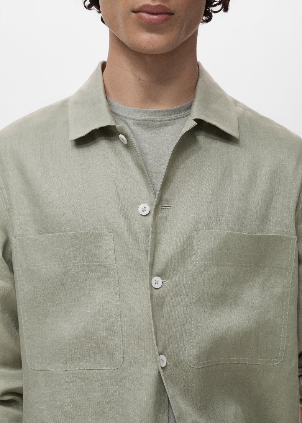 100% linen lightweight overshirt