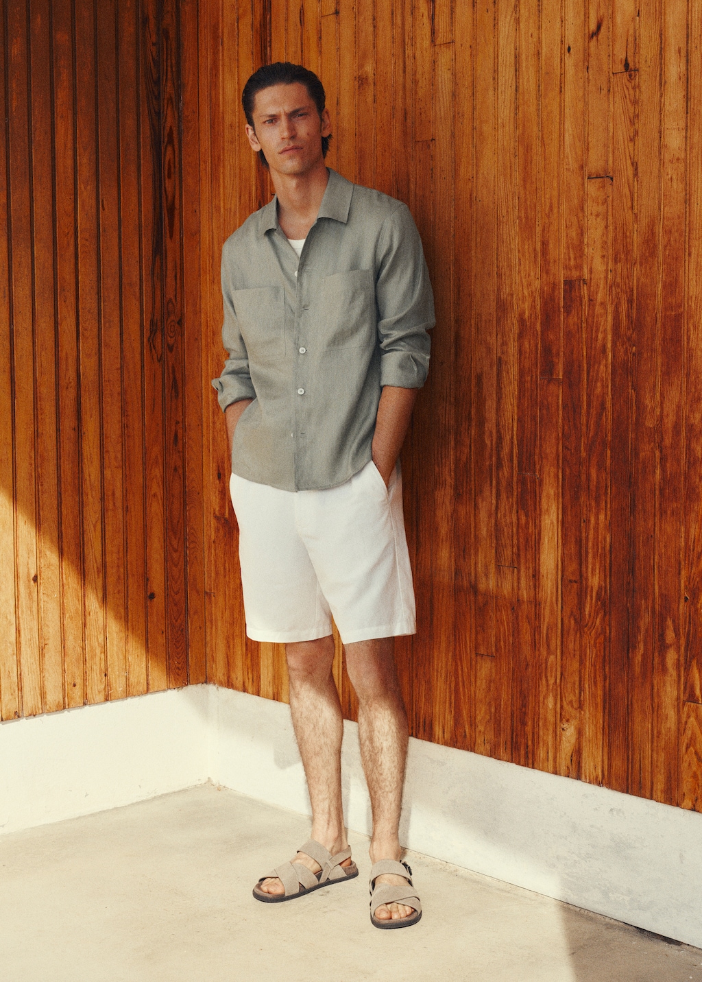 100% linen lightweight overshirt