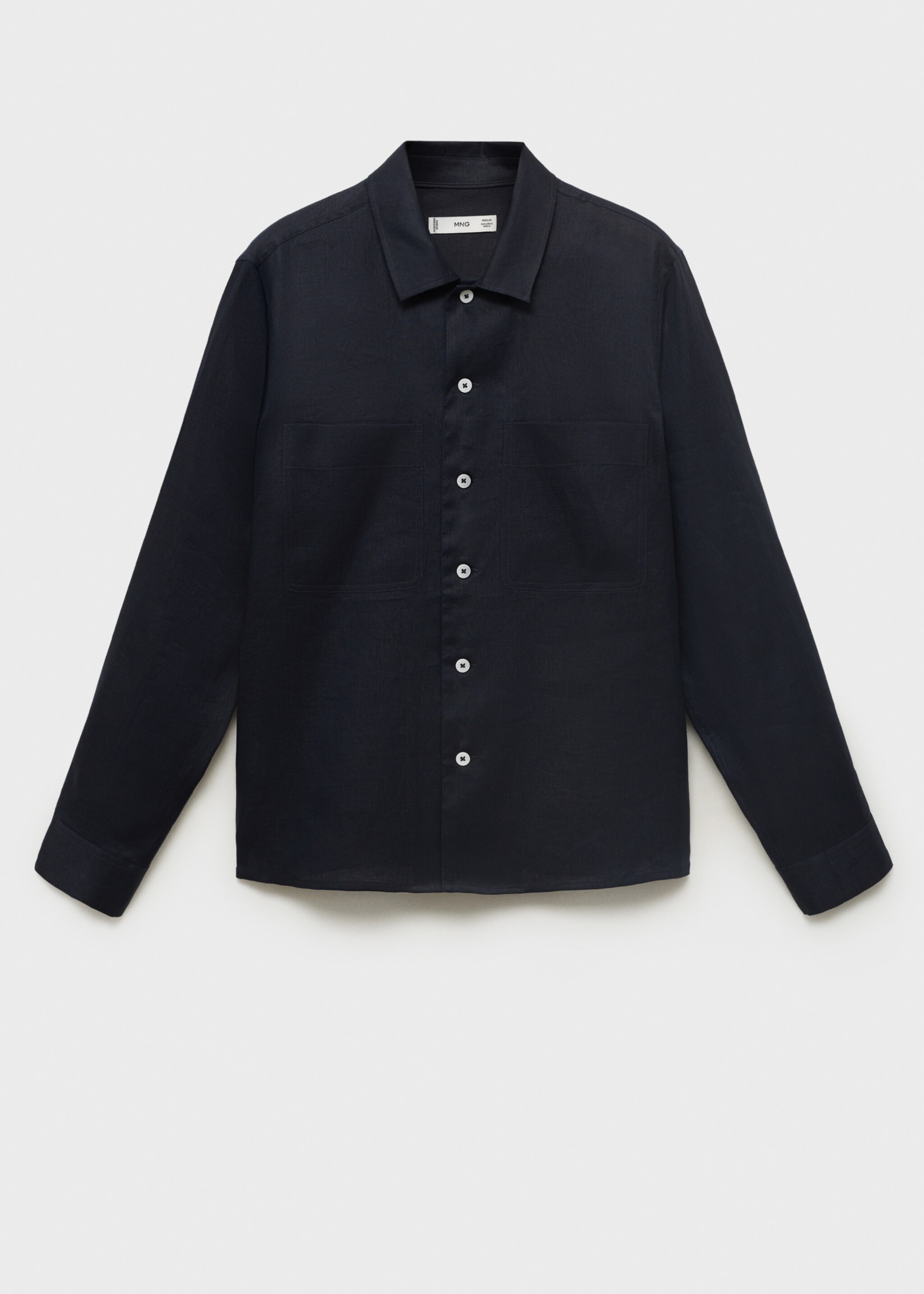 100% linen lightweight overshirt - Article without model