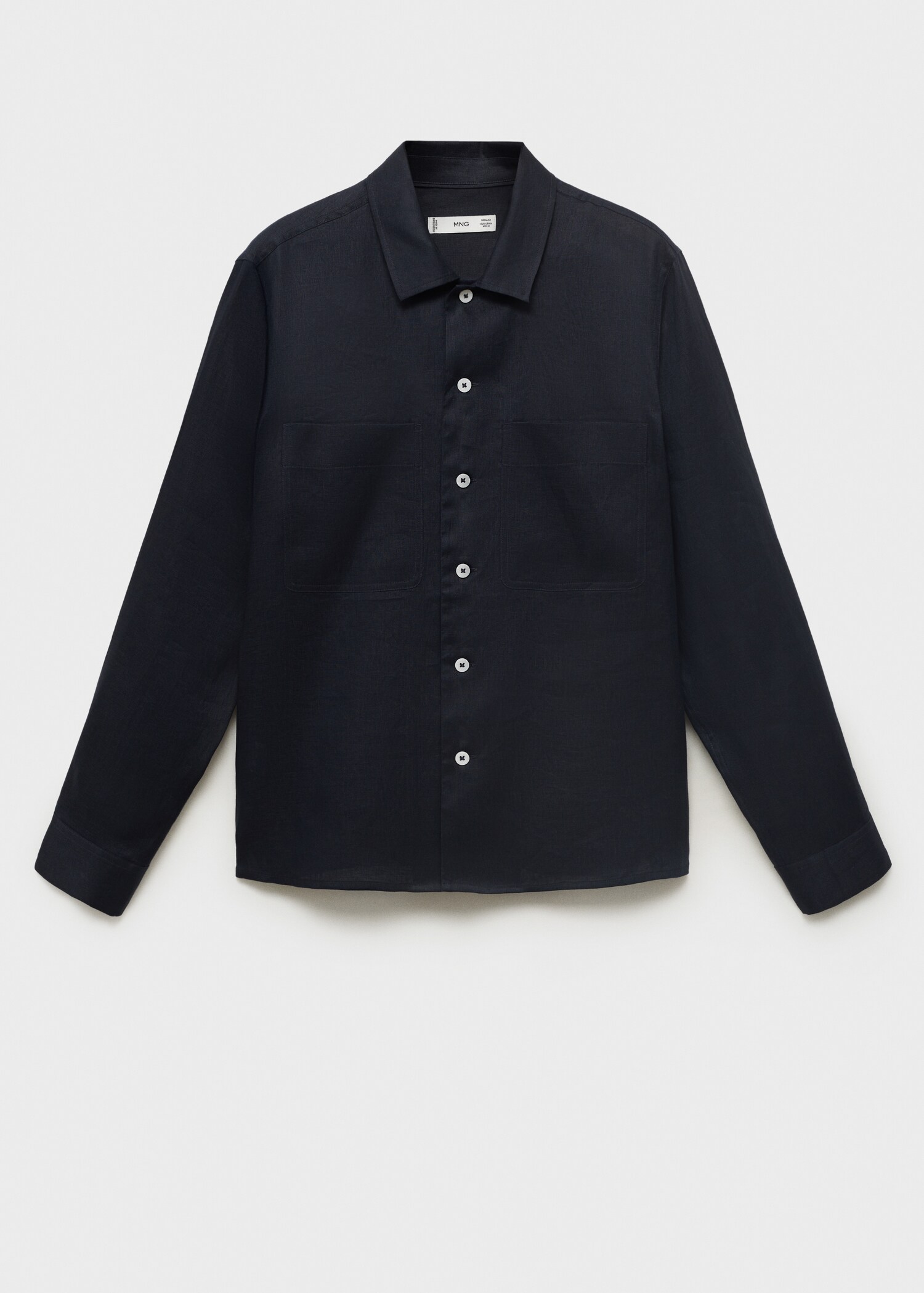 100% linen lightweight overshirt - Article without model