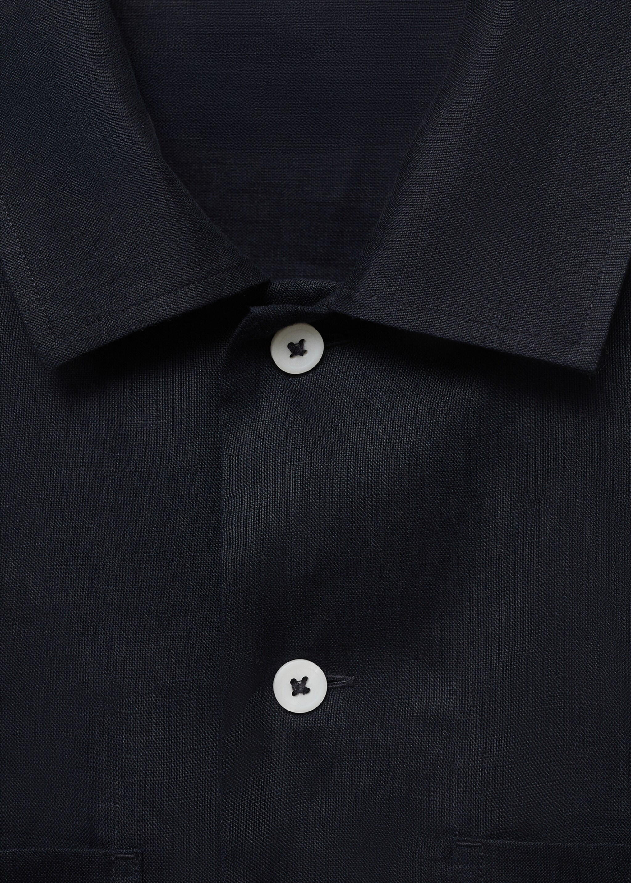100% linen lightweight overshirt - Details of the article 8