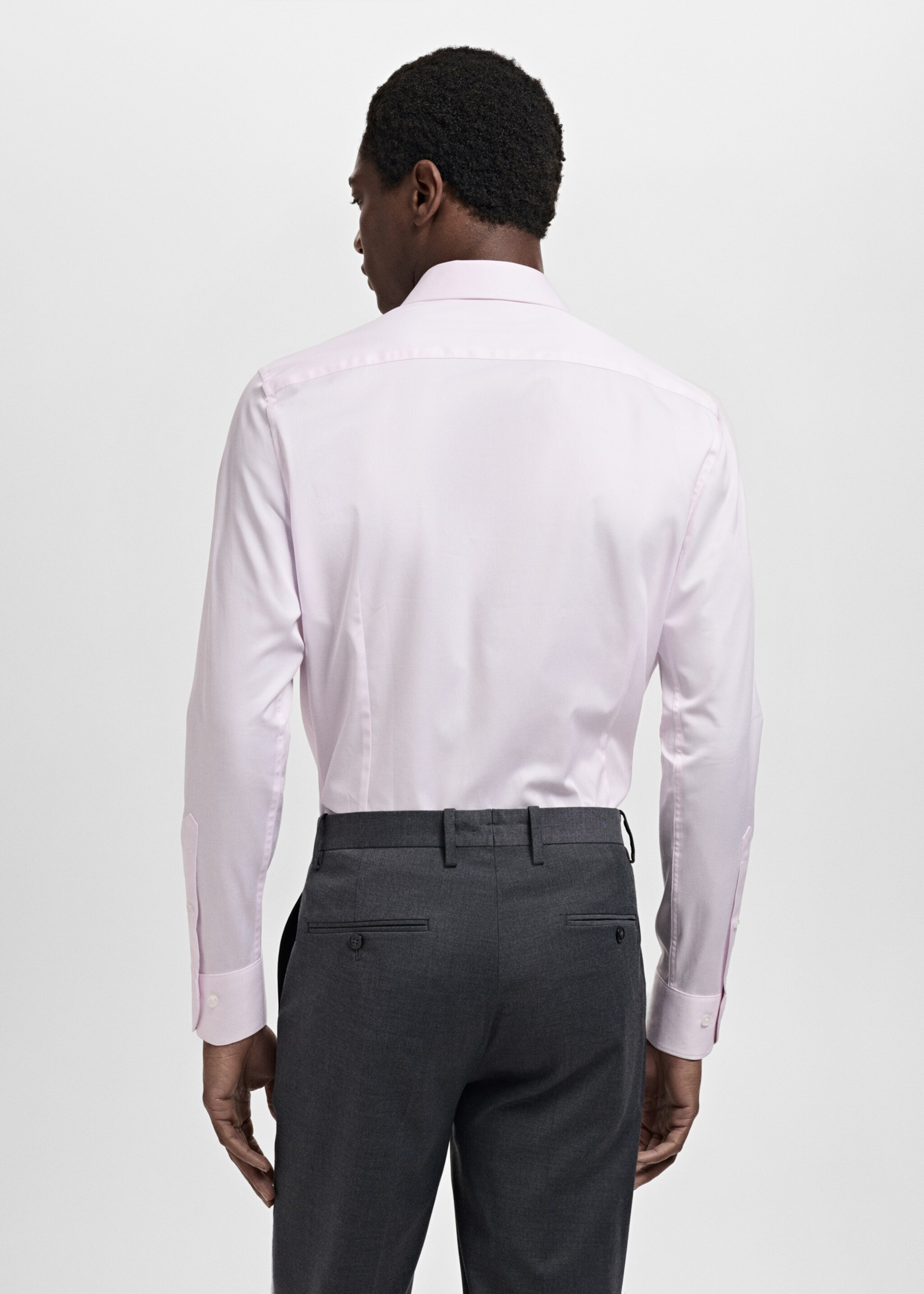Camisa traje slim fit 100% algodón - Reverso del artículo