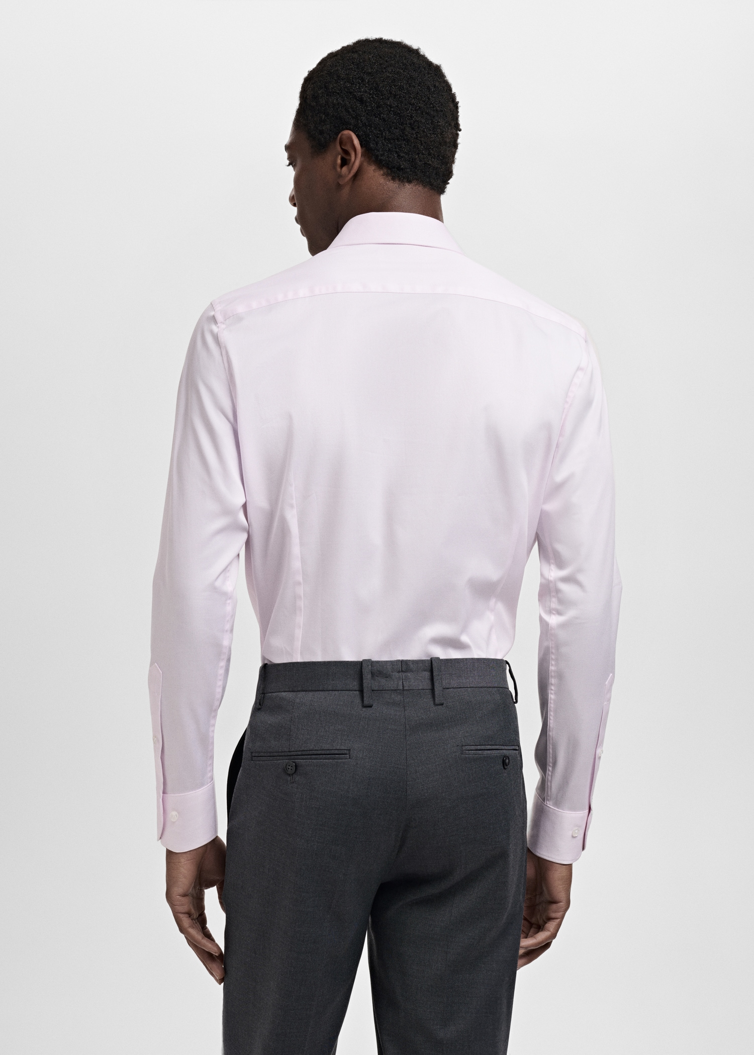 Camisa traje slim fit 100% algodón - Reverso del artículo