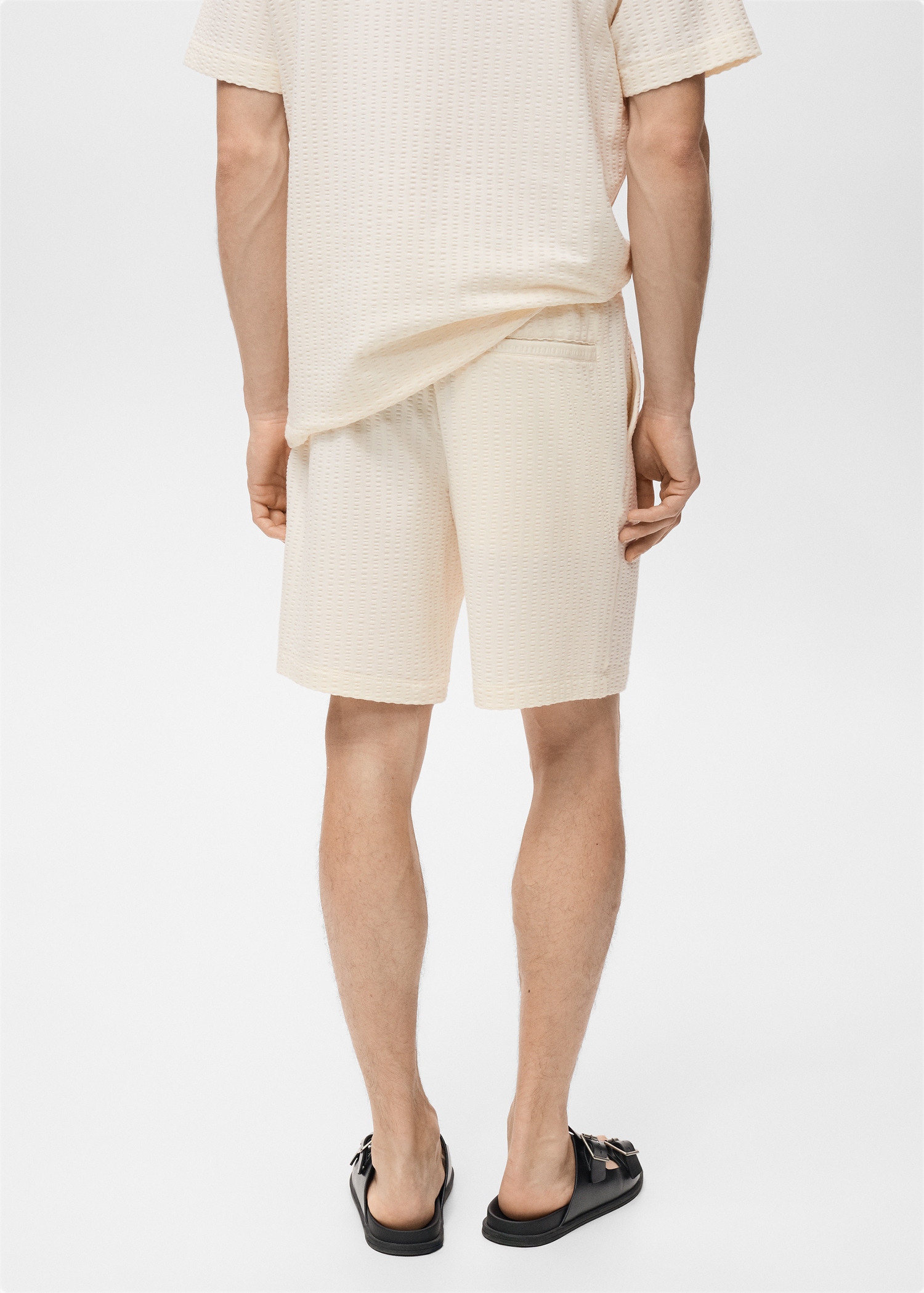 Bermudas algodón seersucker cordón - Reverso del artículo