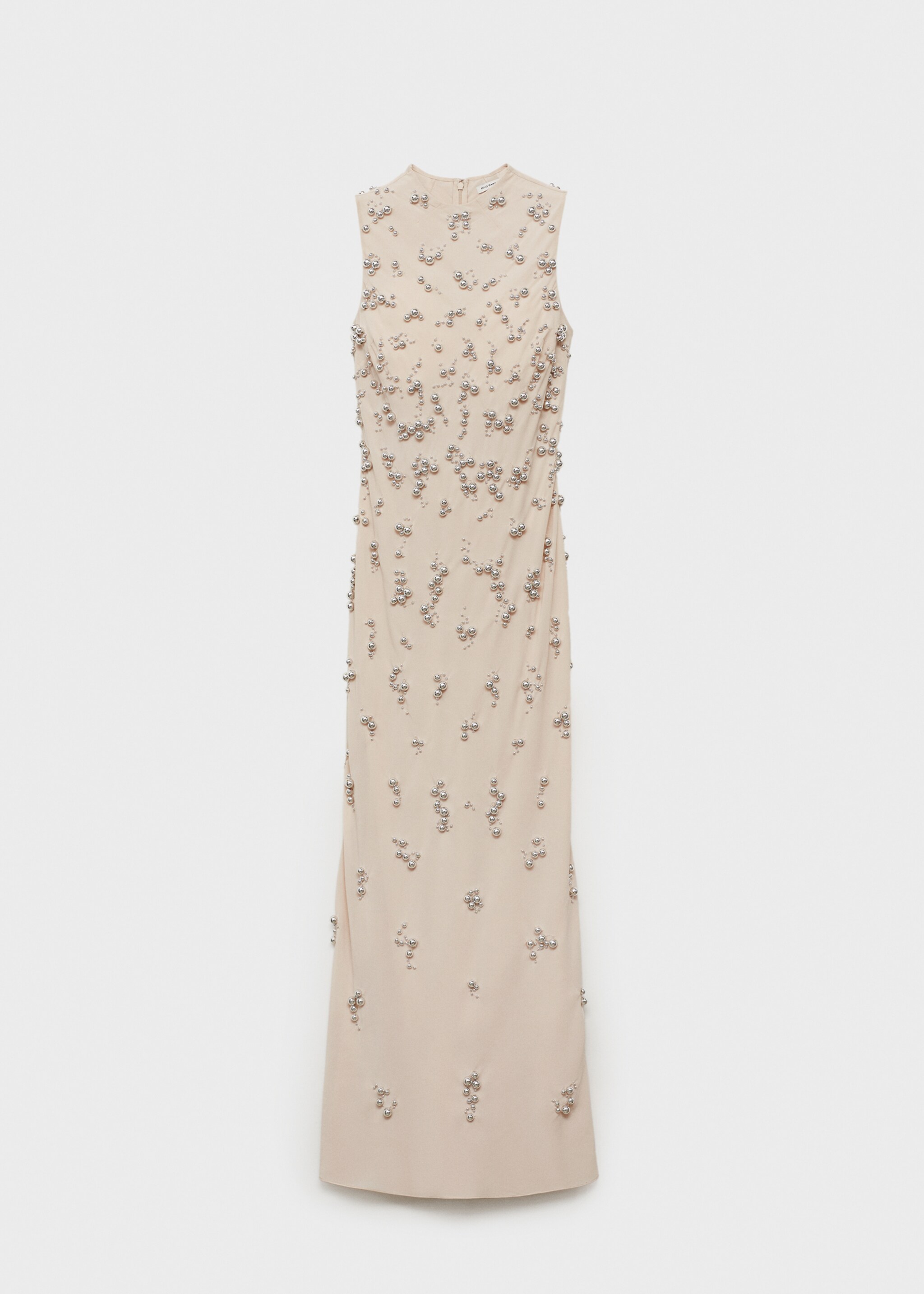 Vestido comprido com esferas bordadas - Artigo sem modelo