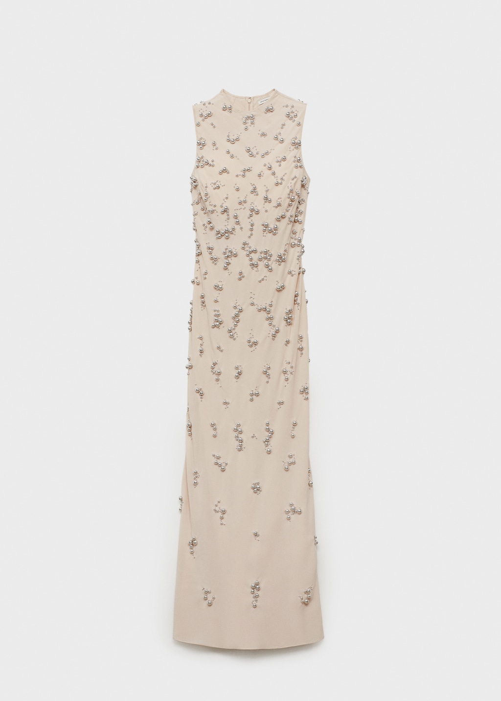 Long dress with embroidered spheres