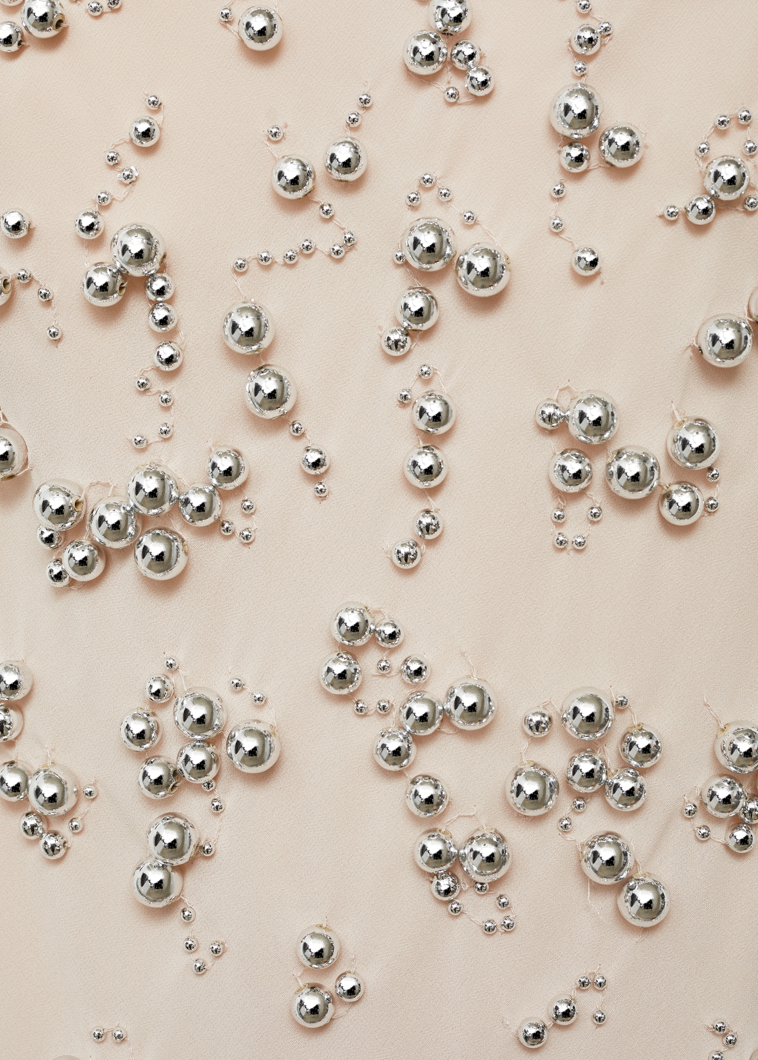 Long dress with embroidered spheres - Women | MANGO USA