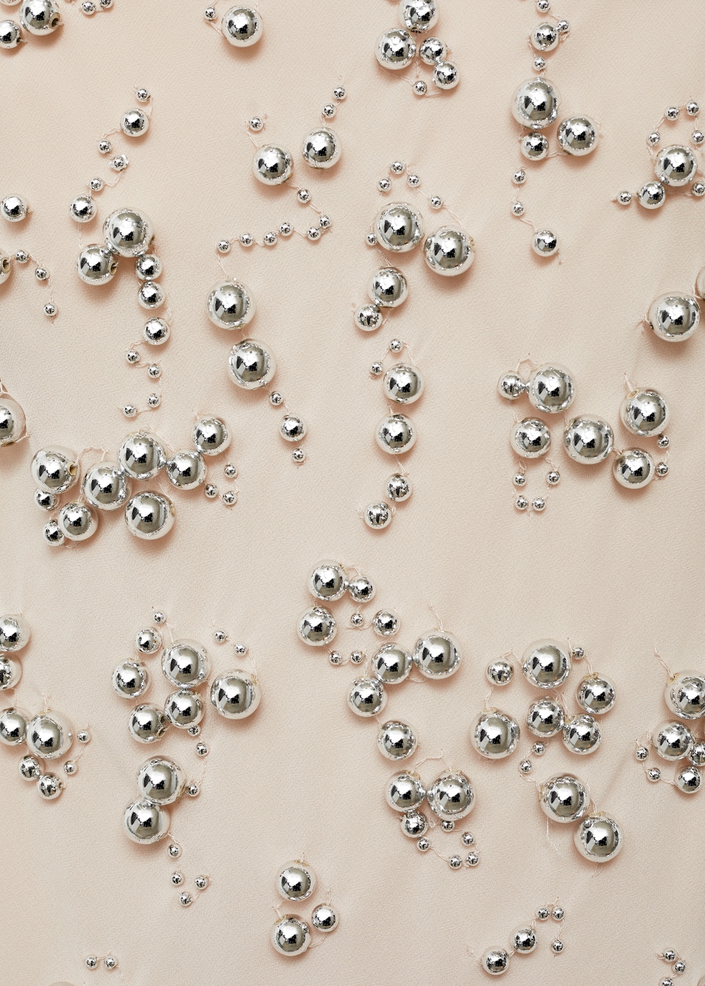 Long dress with embroidered spheres