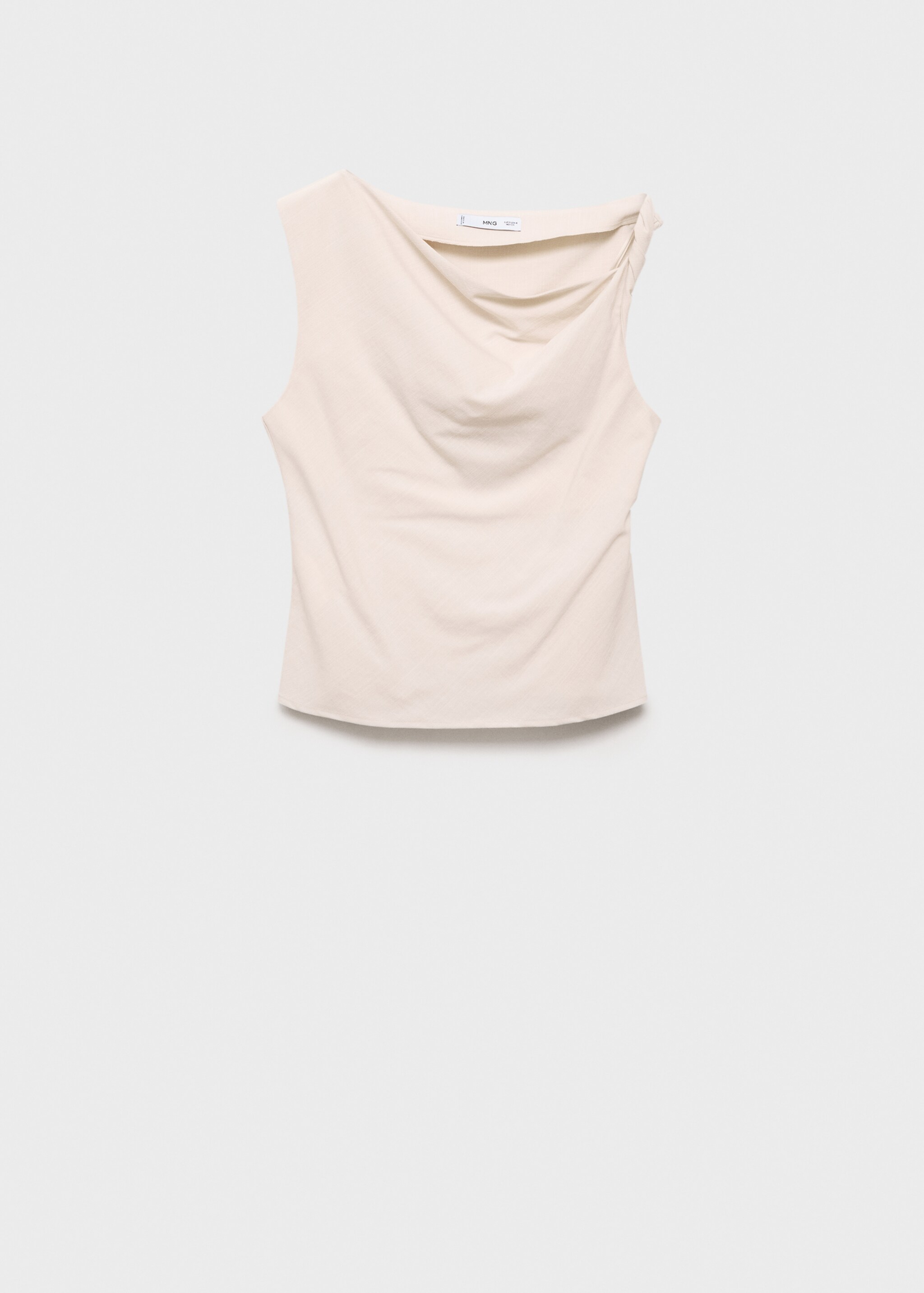 Asymmetrical draped top with straps - Article without model