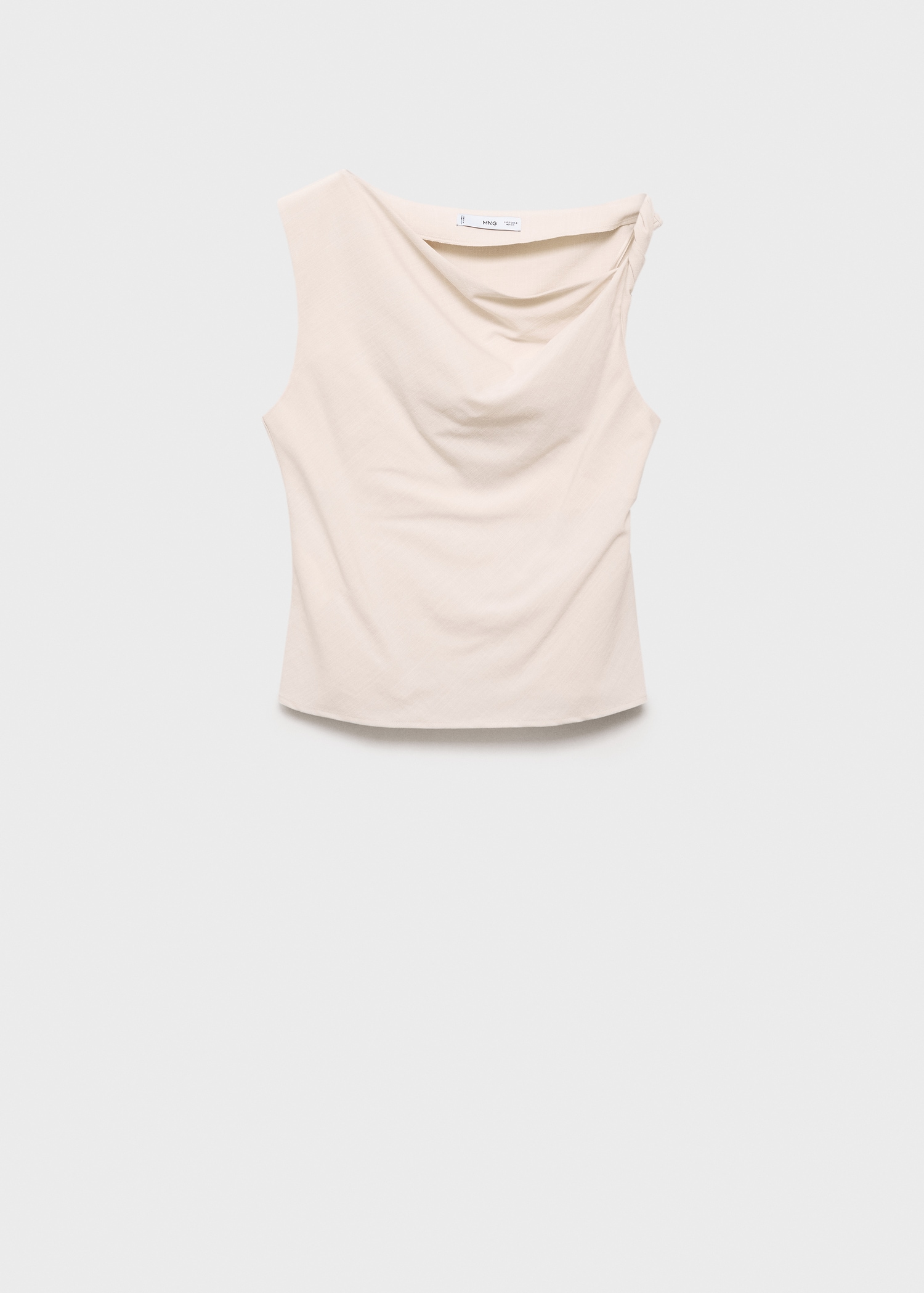 Asymmetrical draped top with straps - Article without model