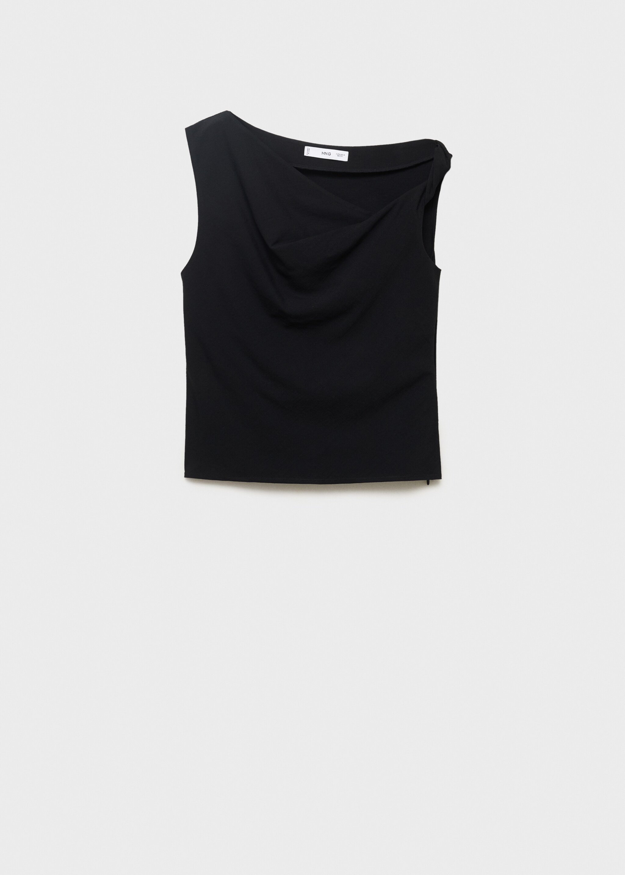 Asymmetrical draped top with straps - Article without model