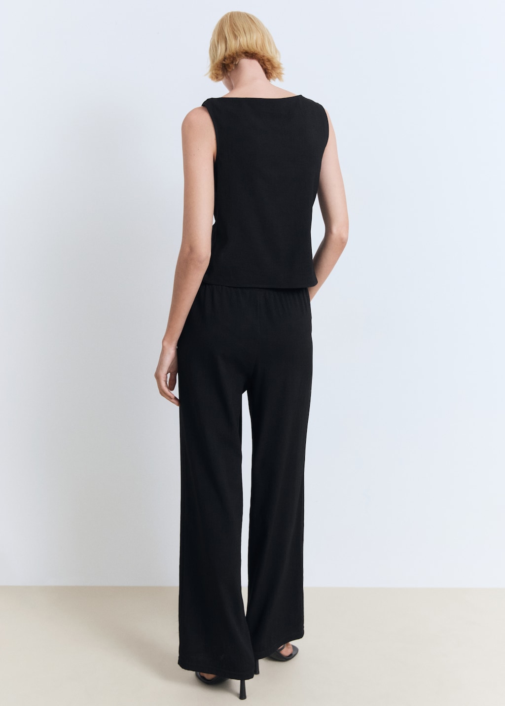 トップス maa ZW COLLECTION DRAPED SATIN EFFECT TOP - Black | ZARA United