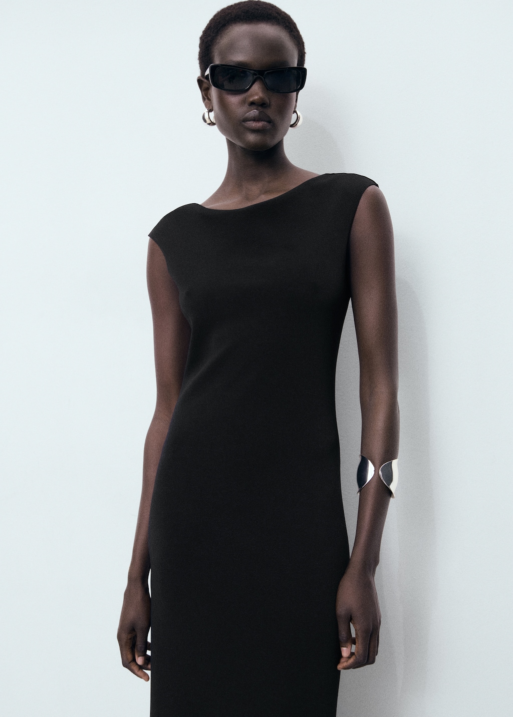 Mango Open back dress