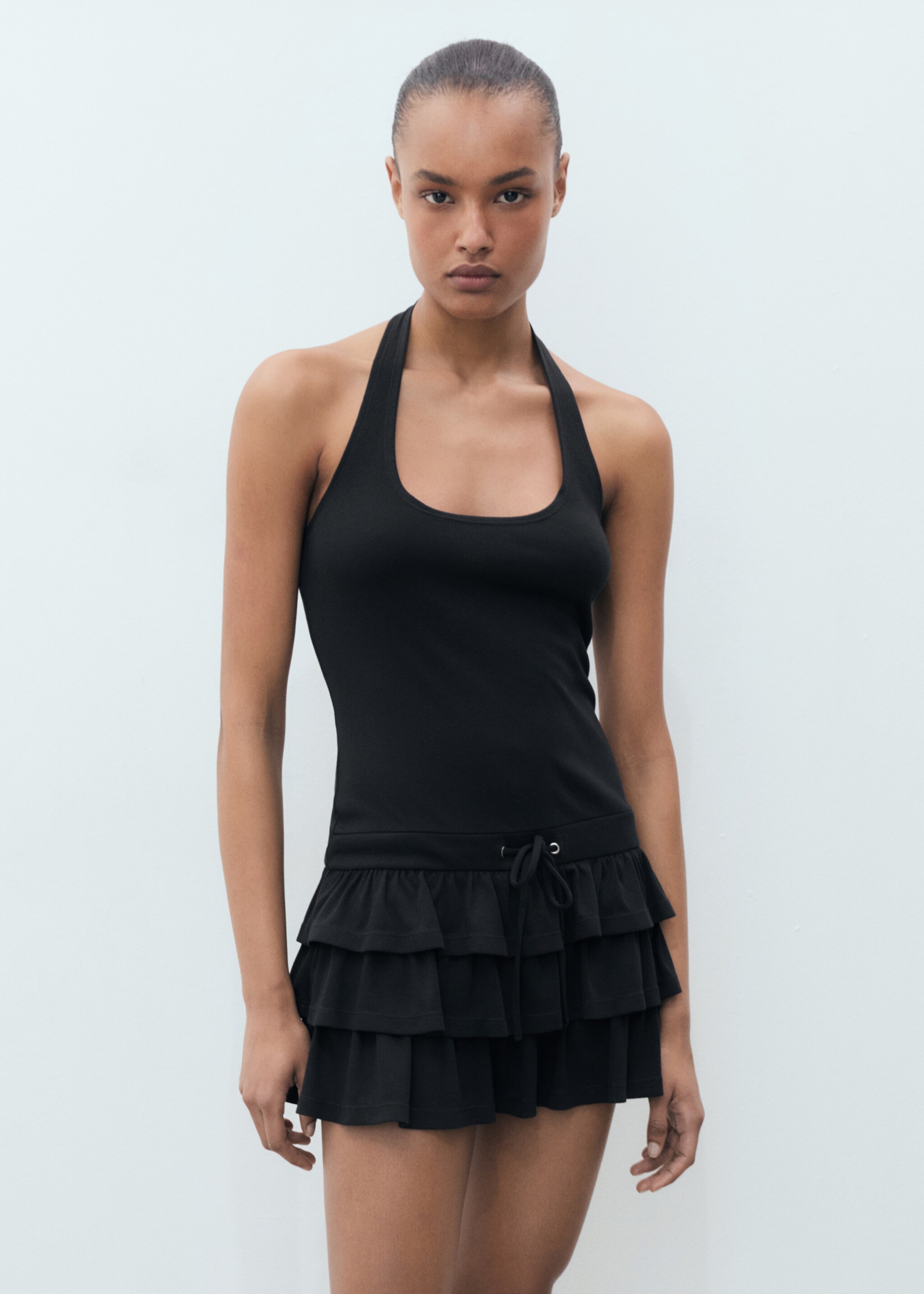 Short ruffled dress - Medium plane