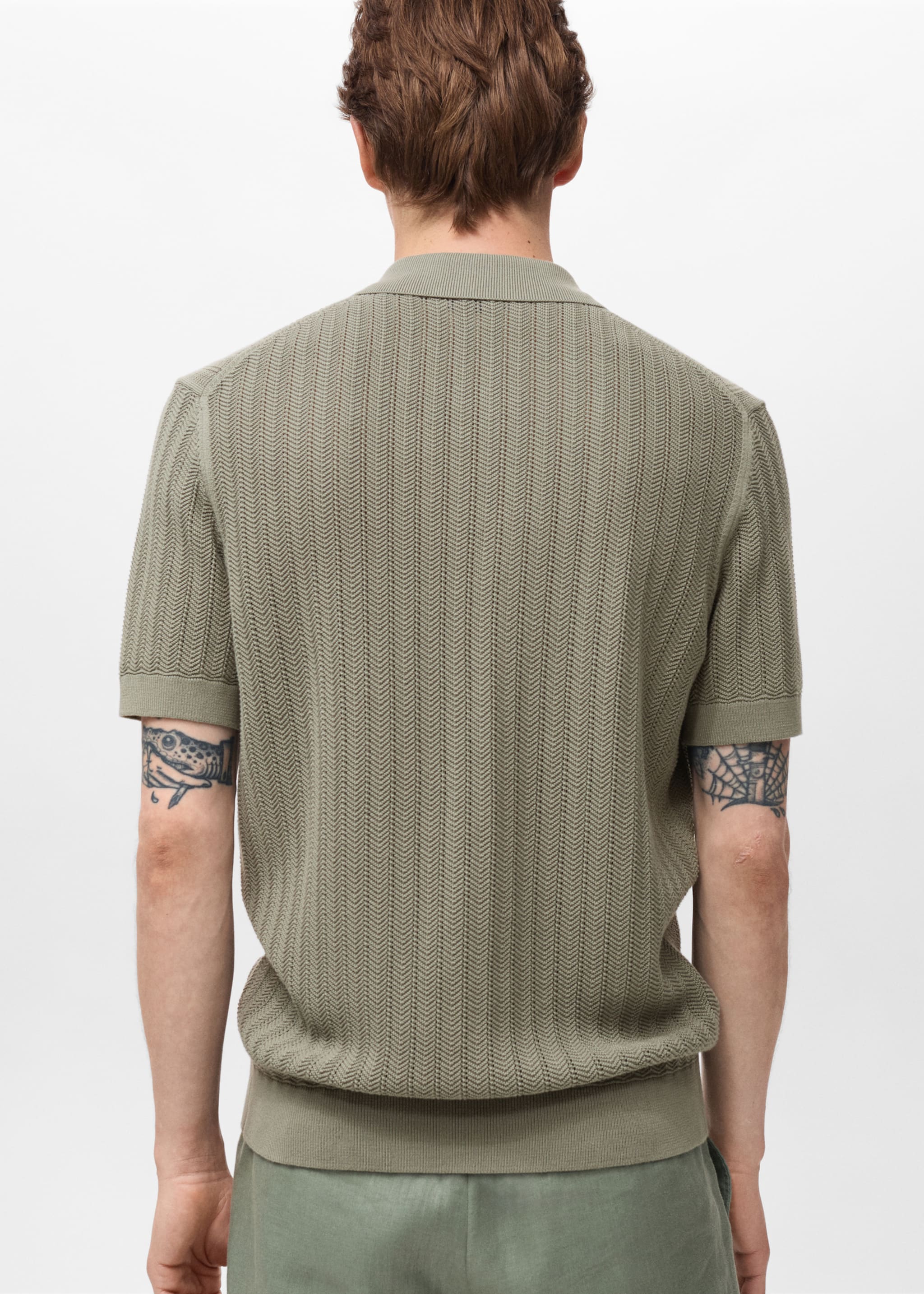 100% cotton shirt structure - Reverse of the article