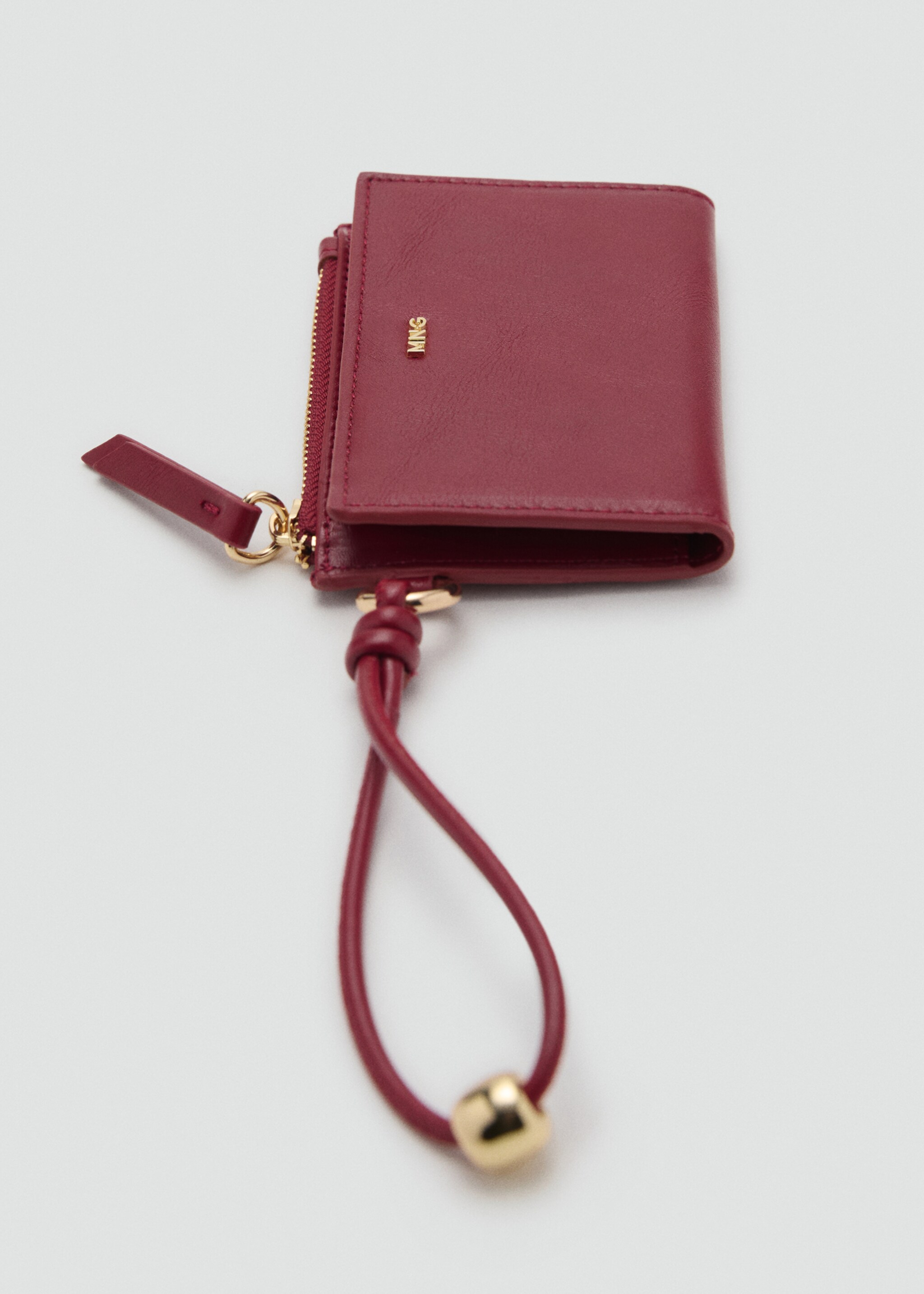 Leather-effect wallet with zip - Medium plane