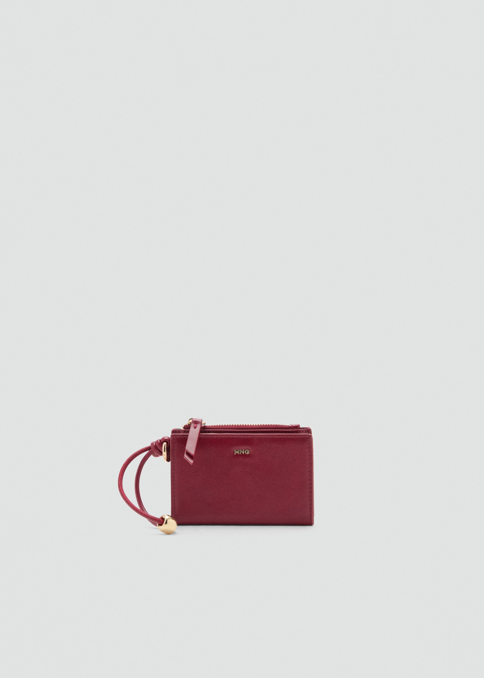 Leather-effect wallet with zip - Article without model