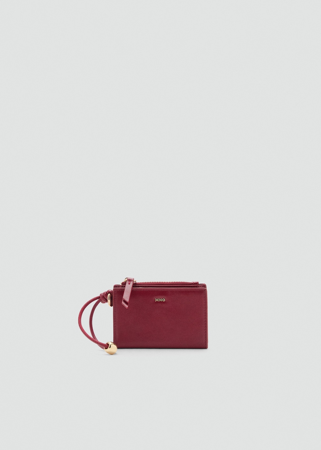 Faux-leather purse with zip