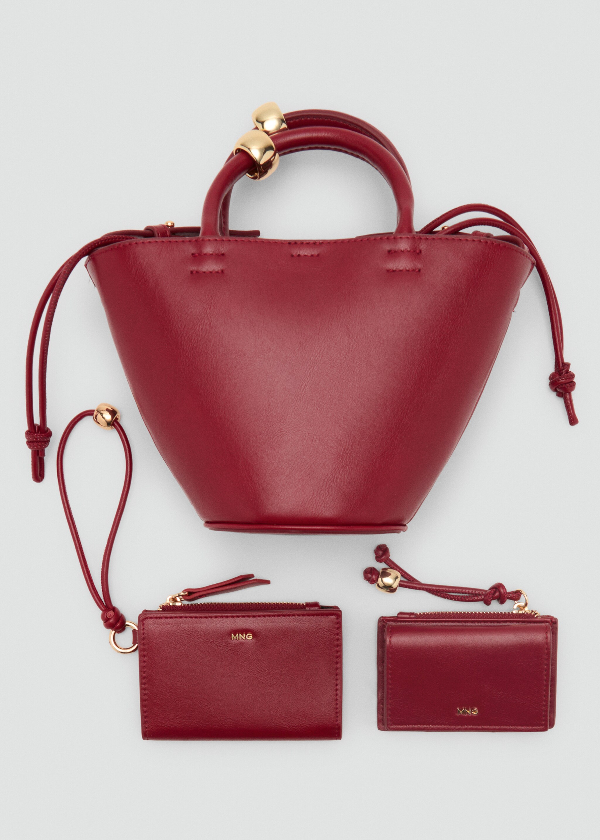 Mini shopper bag with metallic detail - Details of the article 4