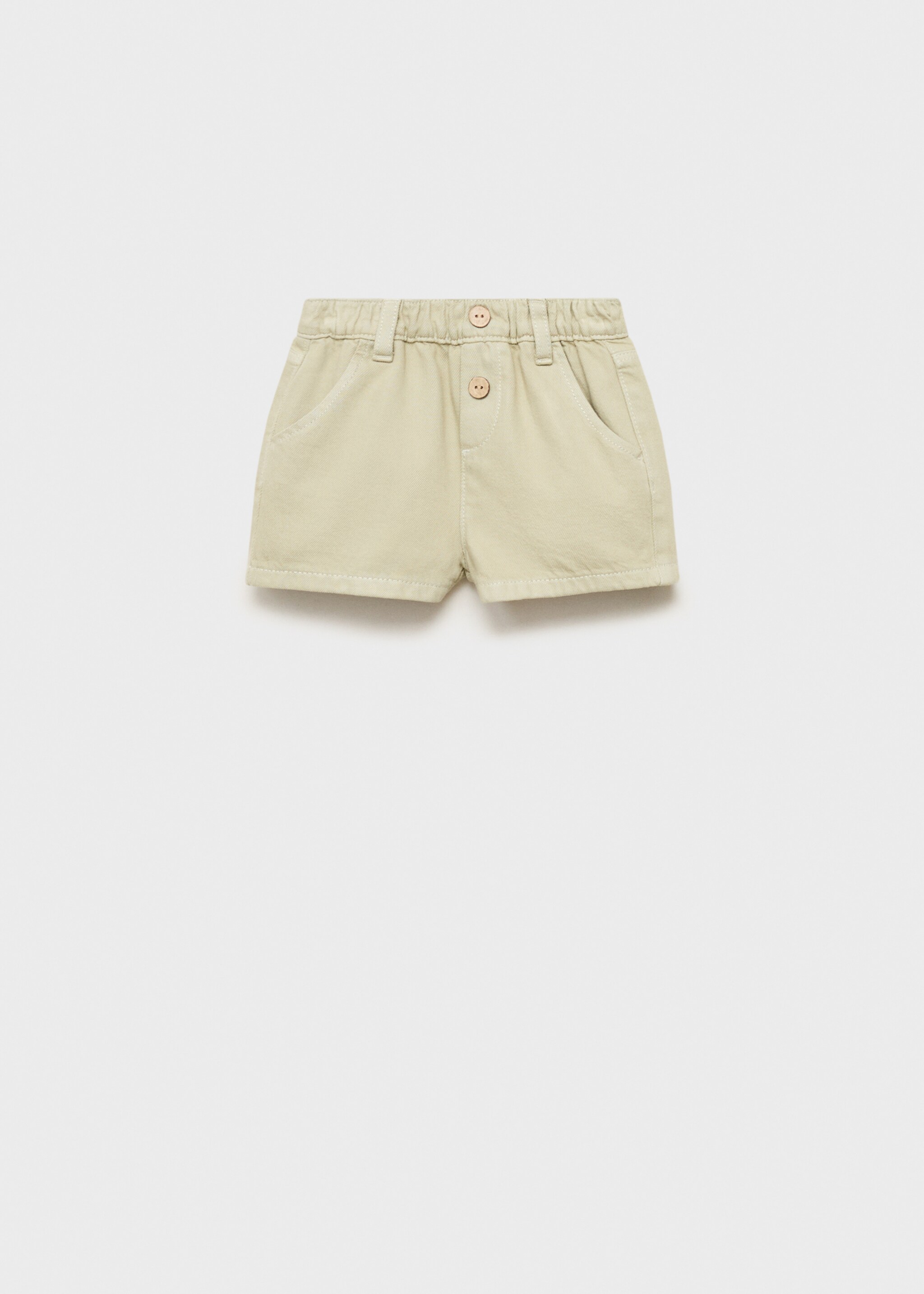 Denim-effect cotton shorts - Article without model