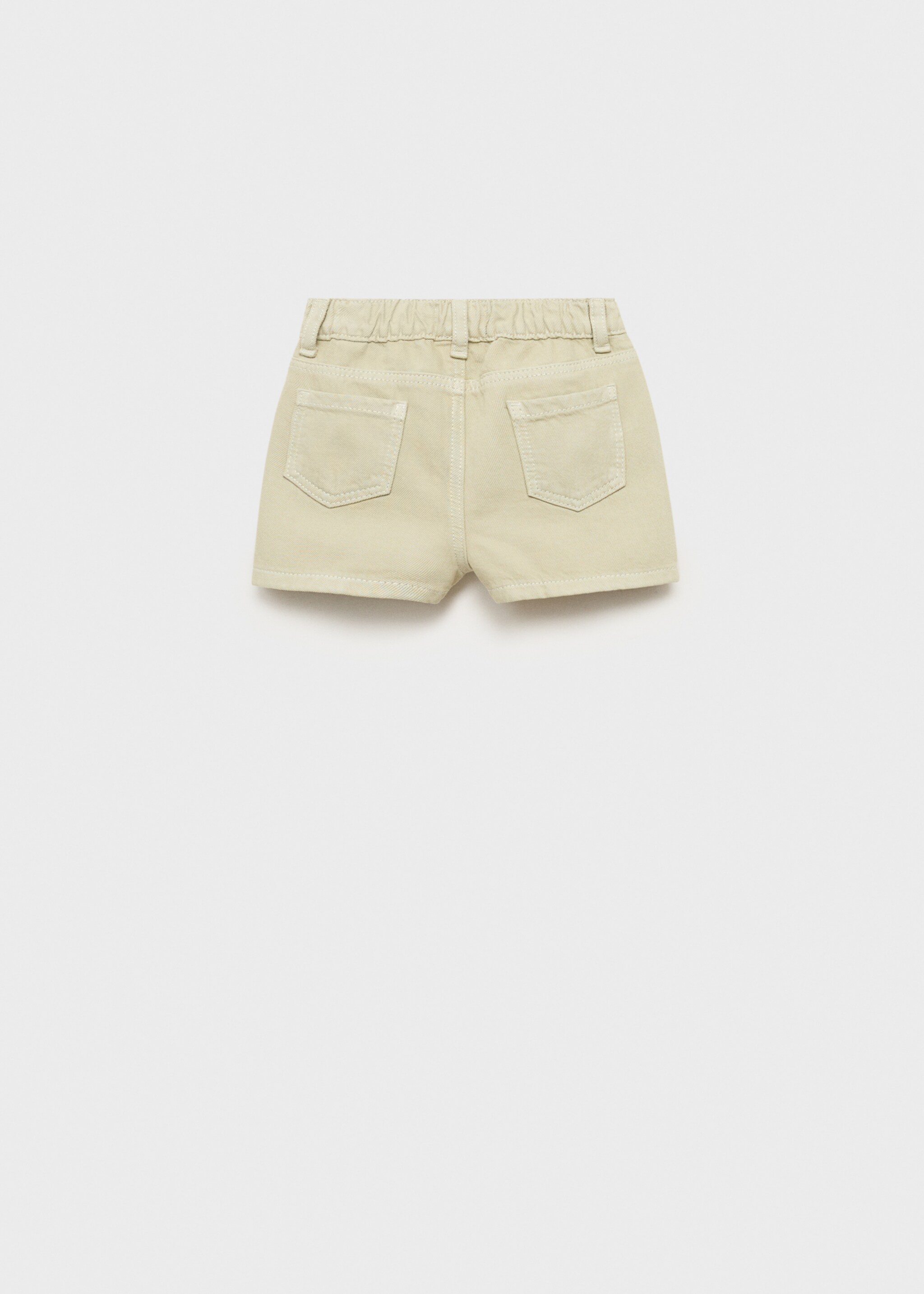 Denim-effect cotton shorts - Reverse of the article