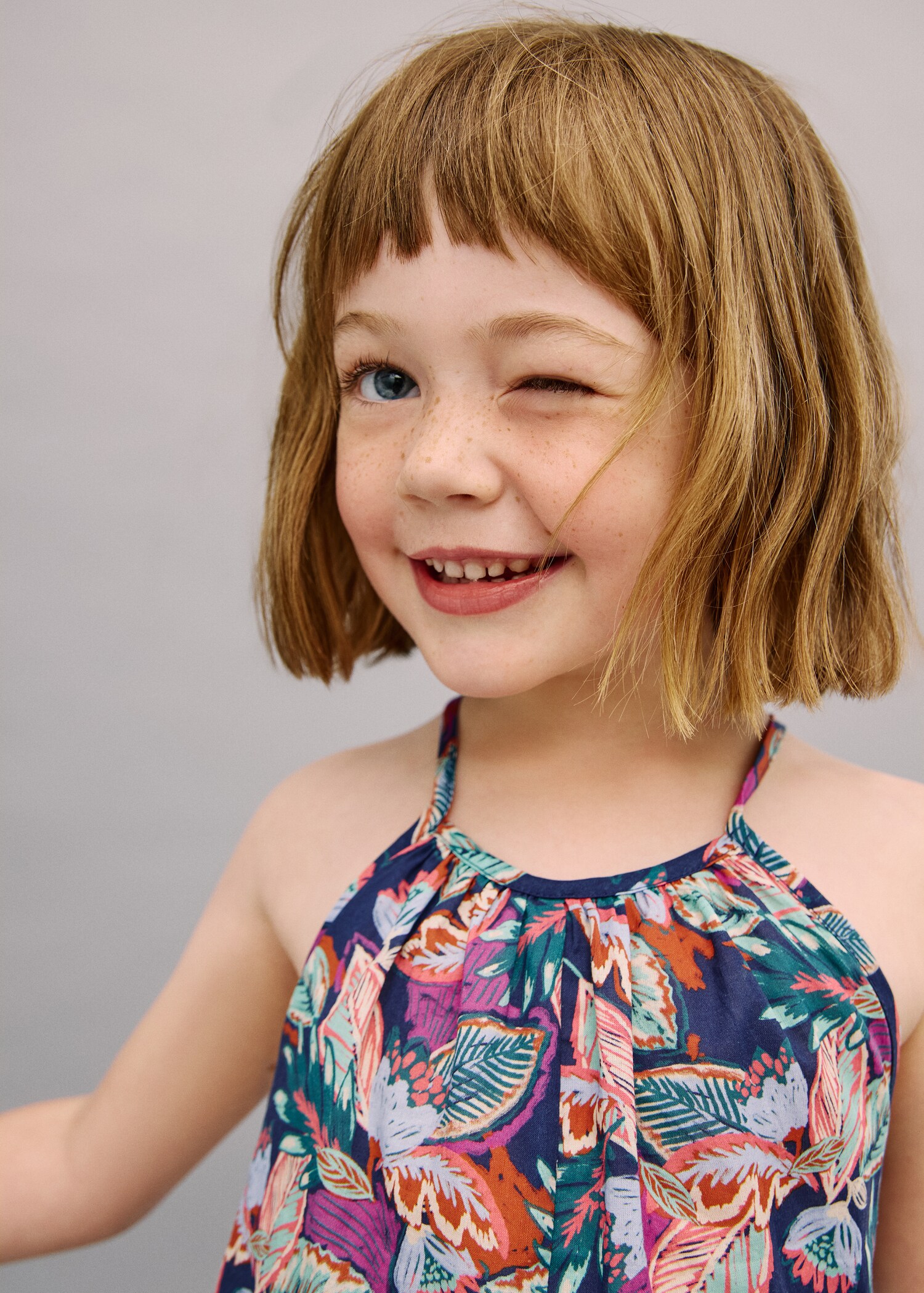 Floral print jumpsuit - Details of the article 1