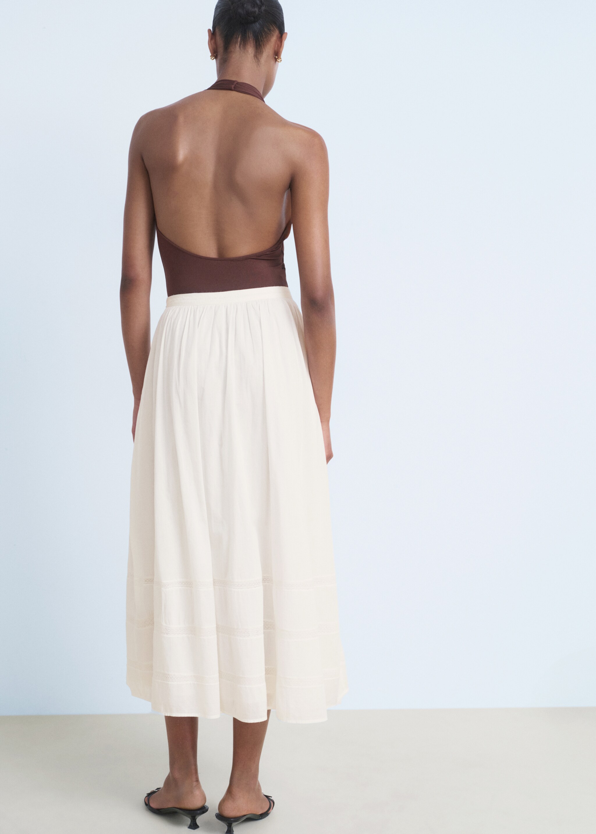Lace cotton skirt - Reverse of the article