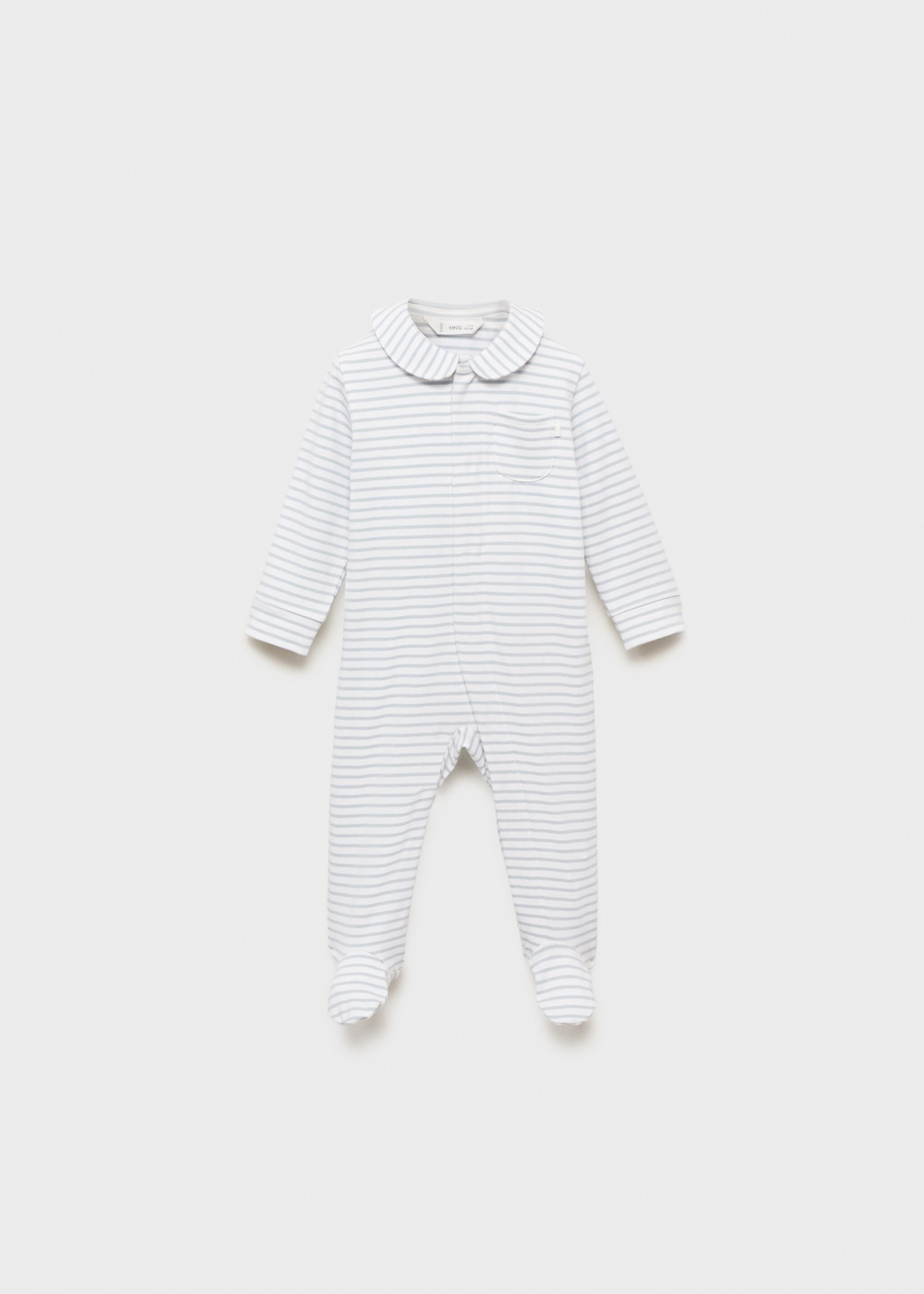 Striped bodysuit pyjamas - Article without model, Blue. Ref: 17071256-00.