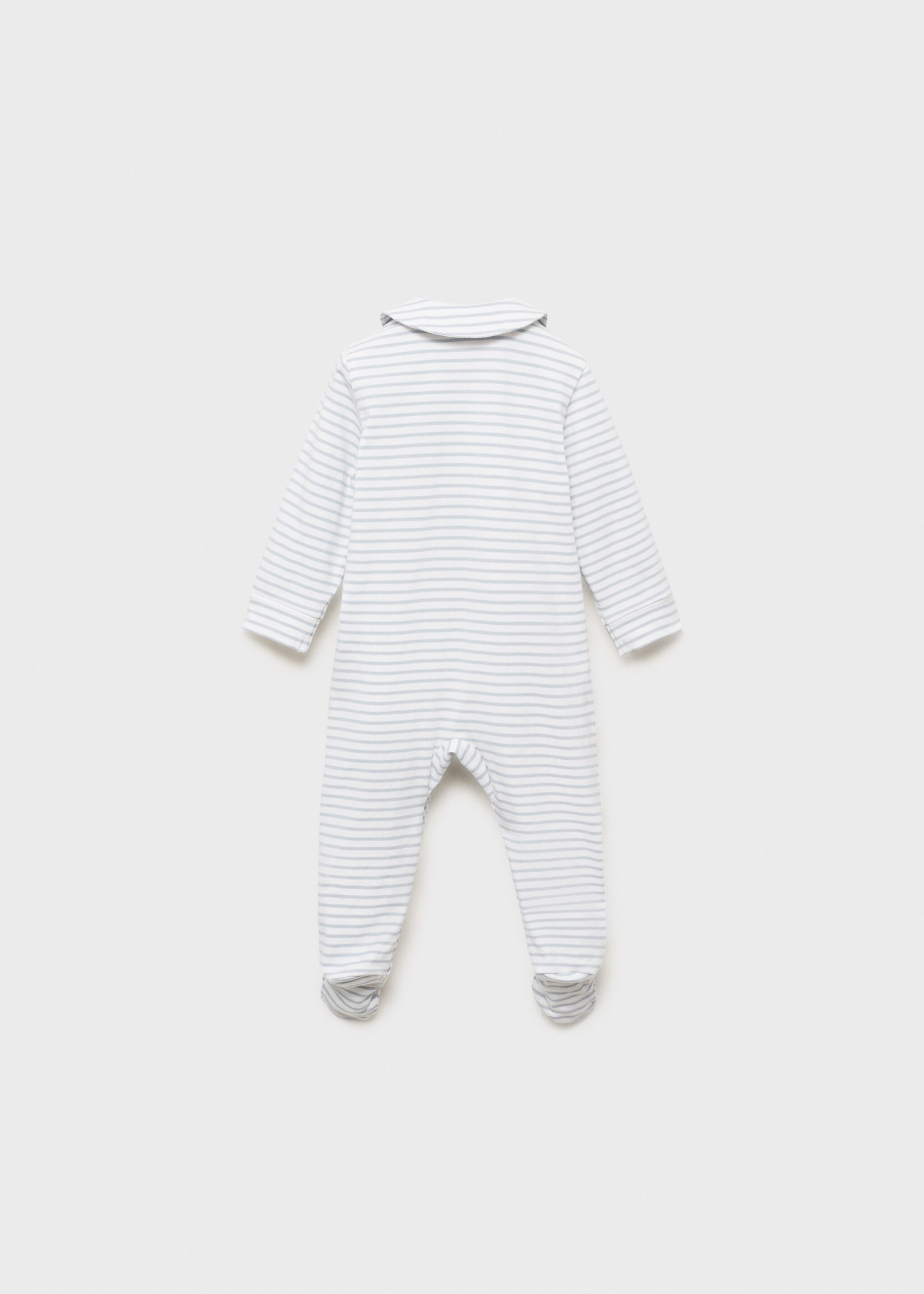 Striped bodysuit pyjamas - Reverse of the article, Blue. Ref: 17071256-00.