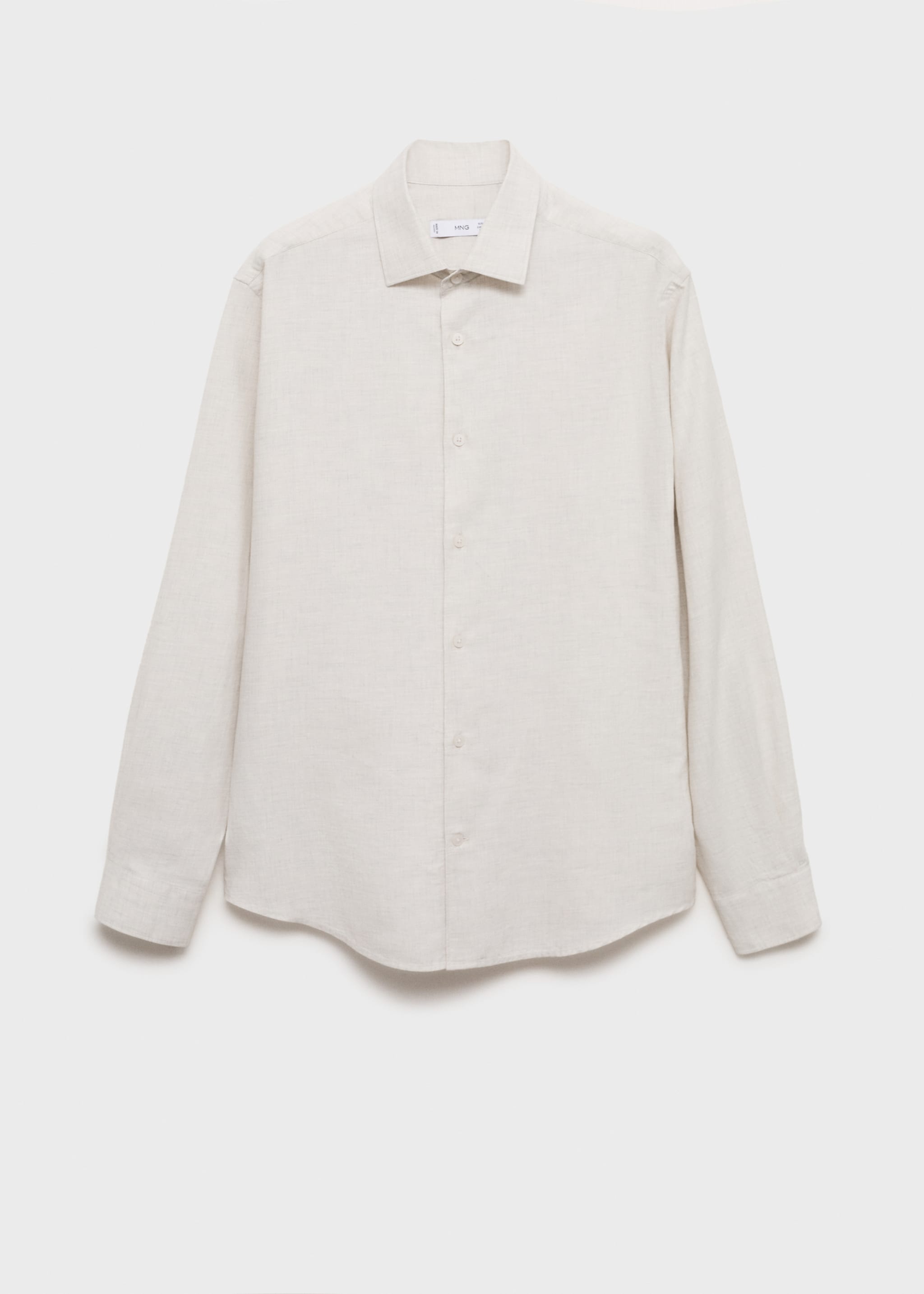 Cotton linen-blend shirt - Article without model