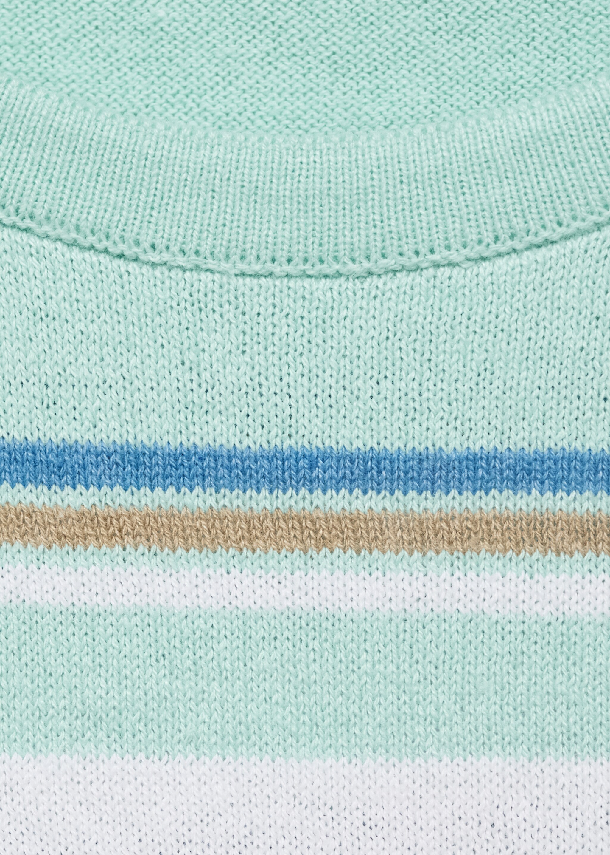 Short-sleeved sweater with combined stripes - Details of the article 8