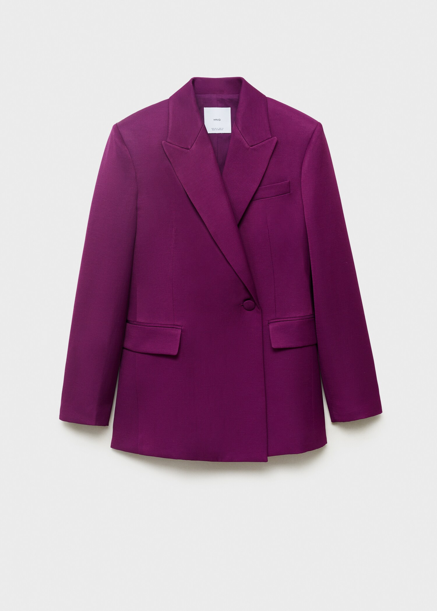 Linen-blend double-breasted suit jacket - Article without model
