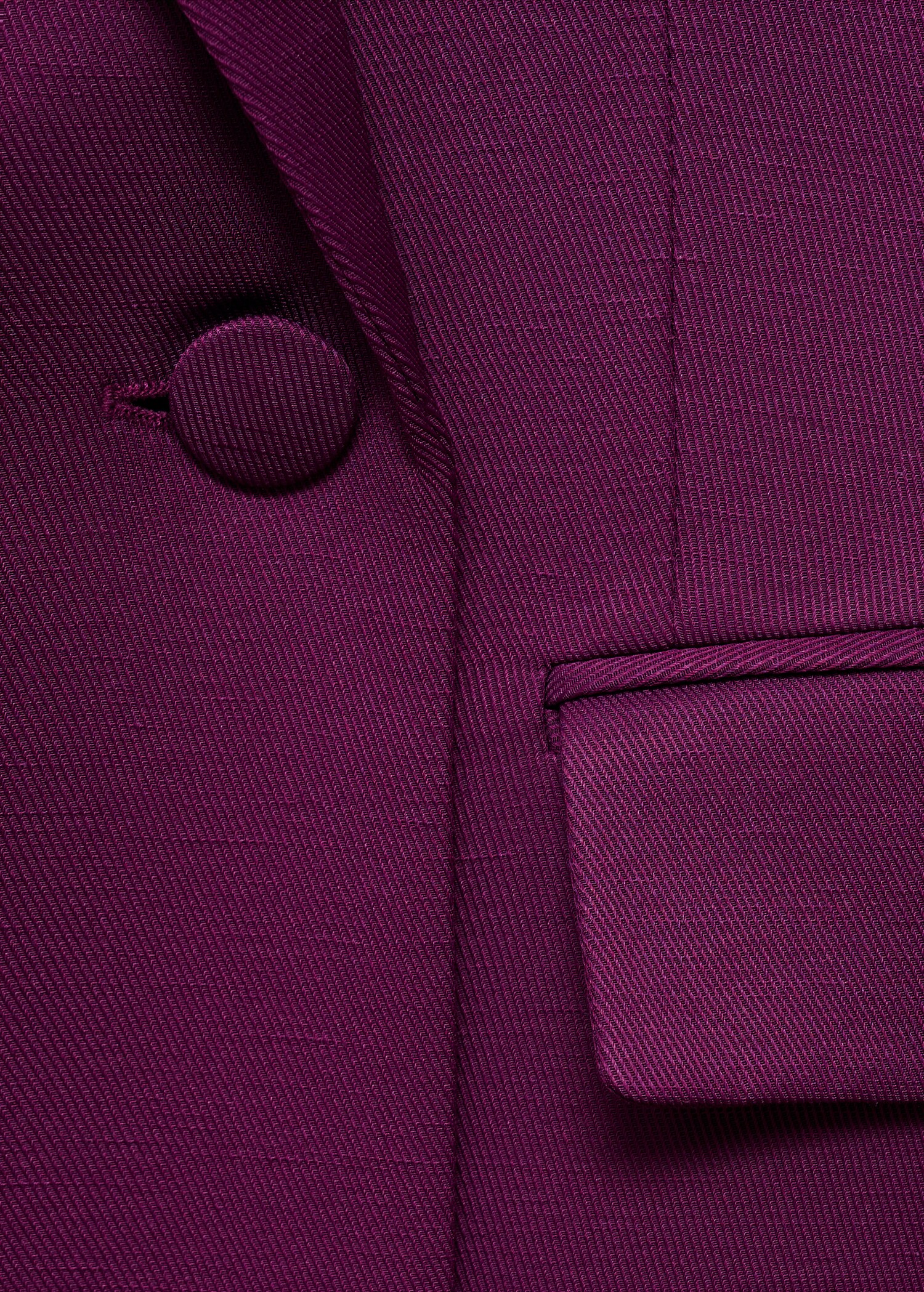 Linen-blend double-breasted suit jacket - Details of the article 0