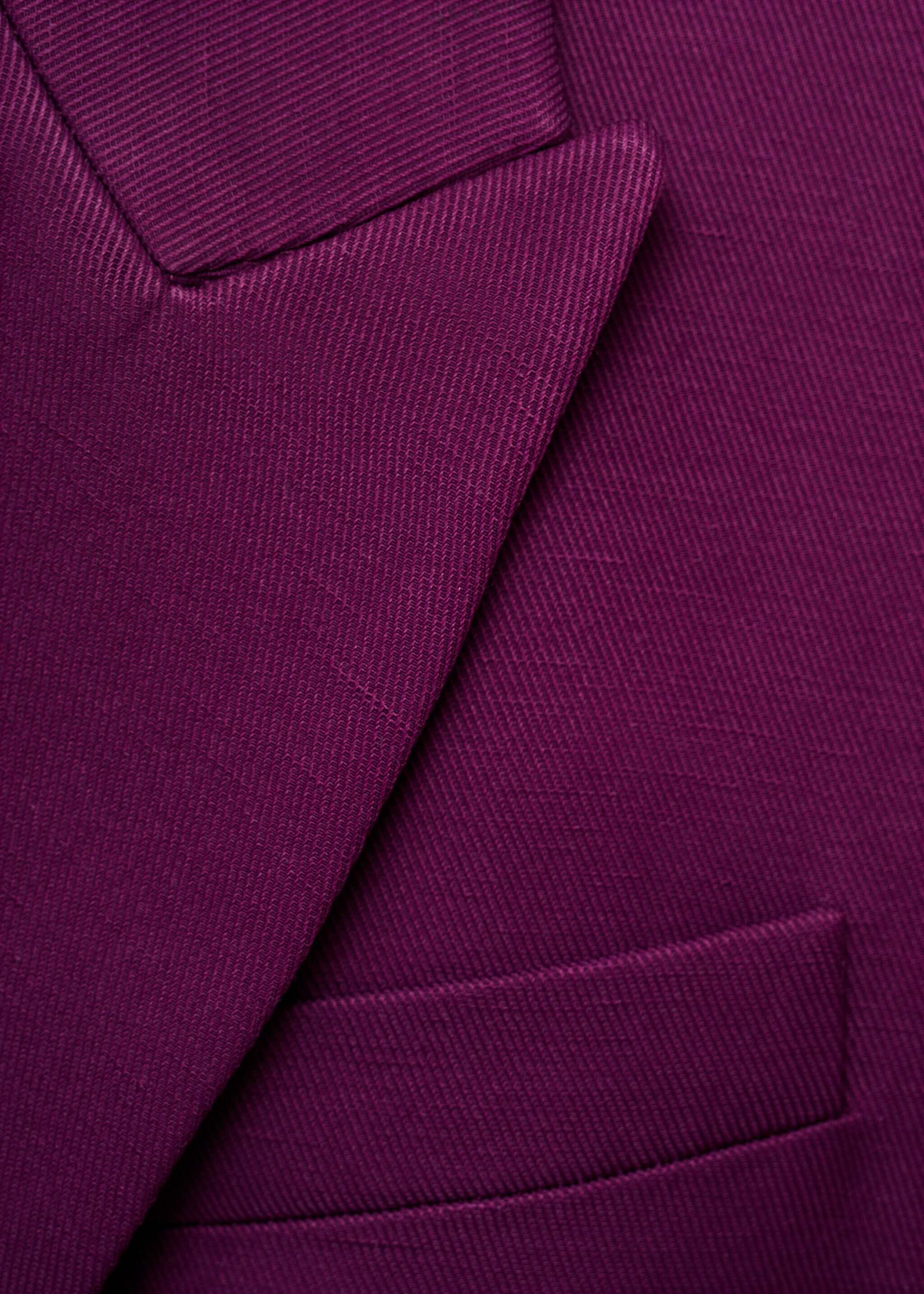 Linen-blend double-breasted suit jacket - Details of the article 8