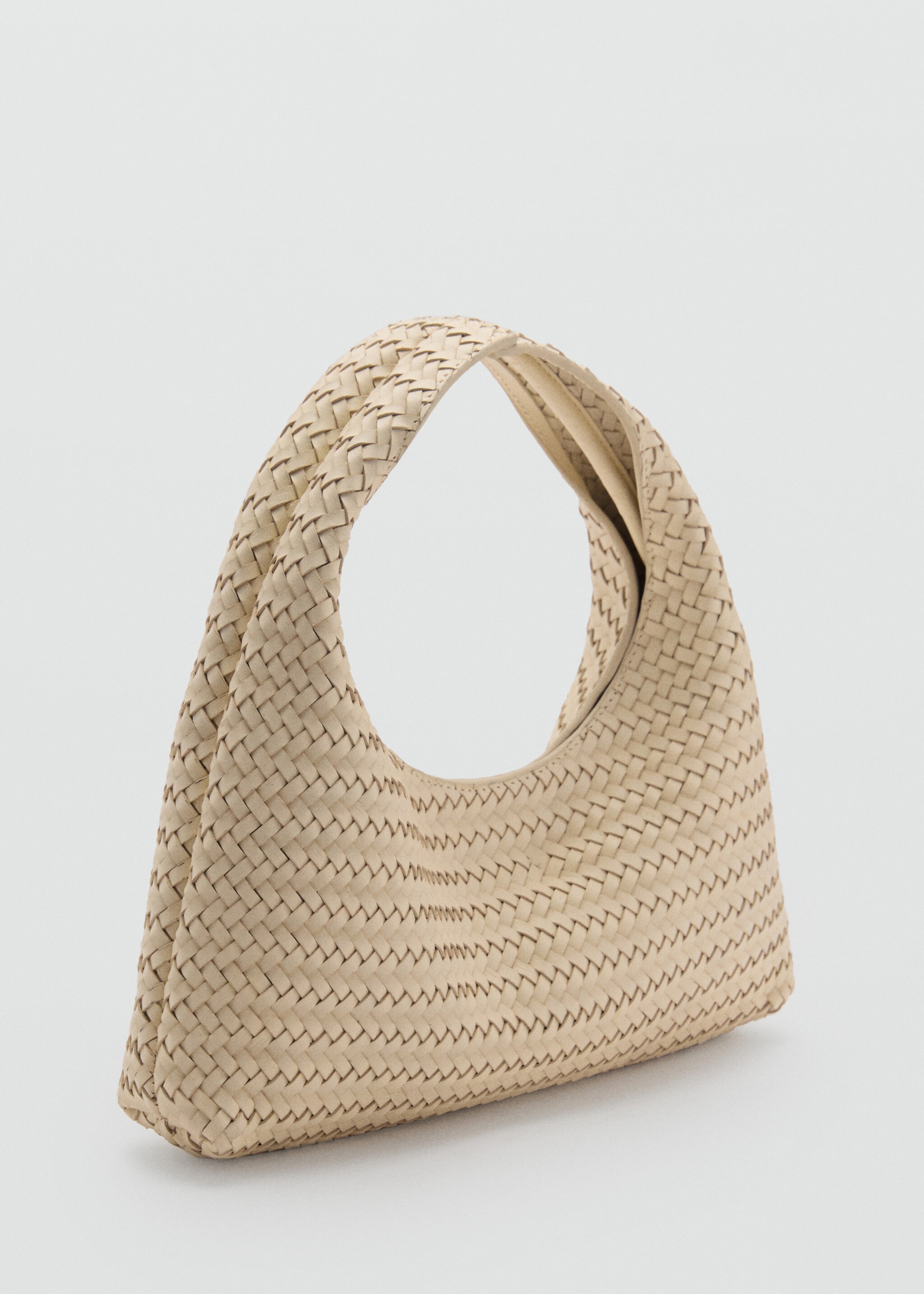 Braided leather handbag - Medium plane