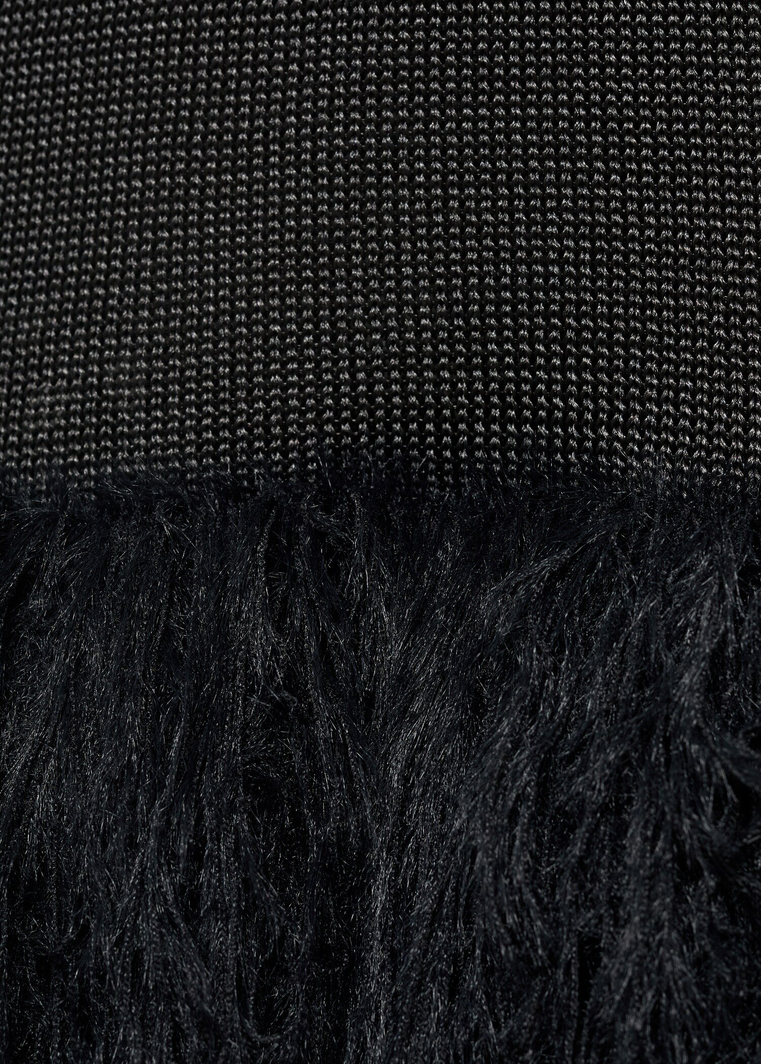 Vestido punto combinado efecto plumas - Detalle del artículo 0