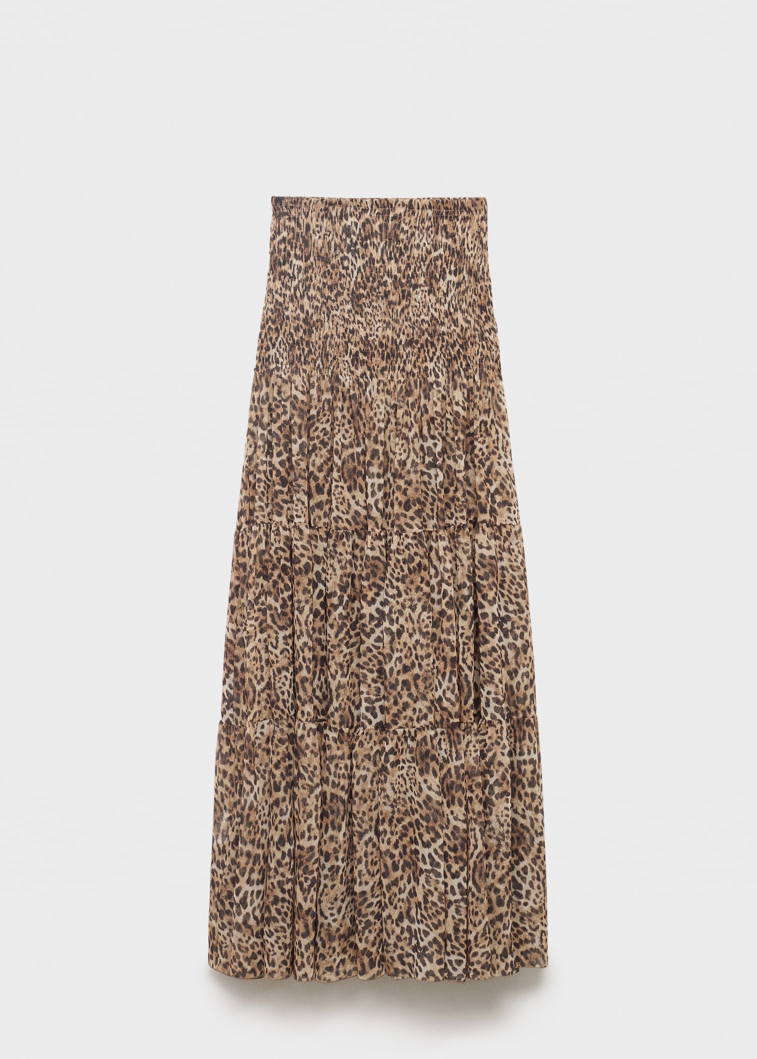 Leopard Print Midi Rok Luipaardprint Topshop Katoenen Gelaagde