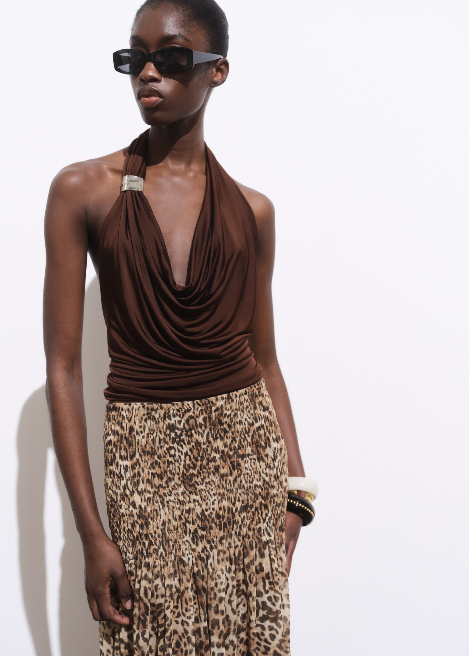 Falda maxi estampado leopardo - Detalle del artículo 1