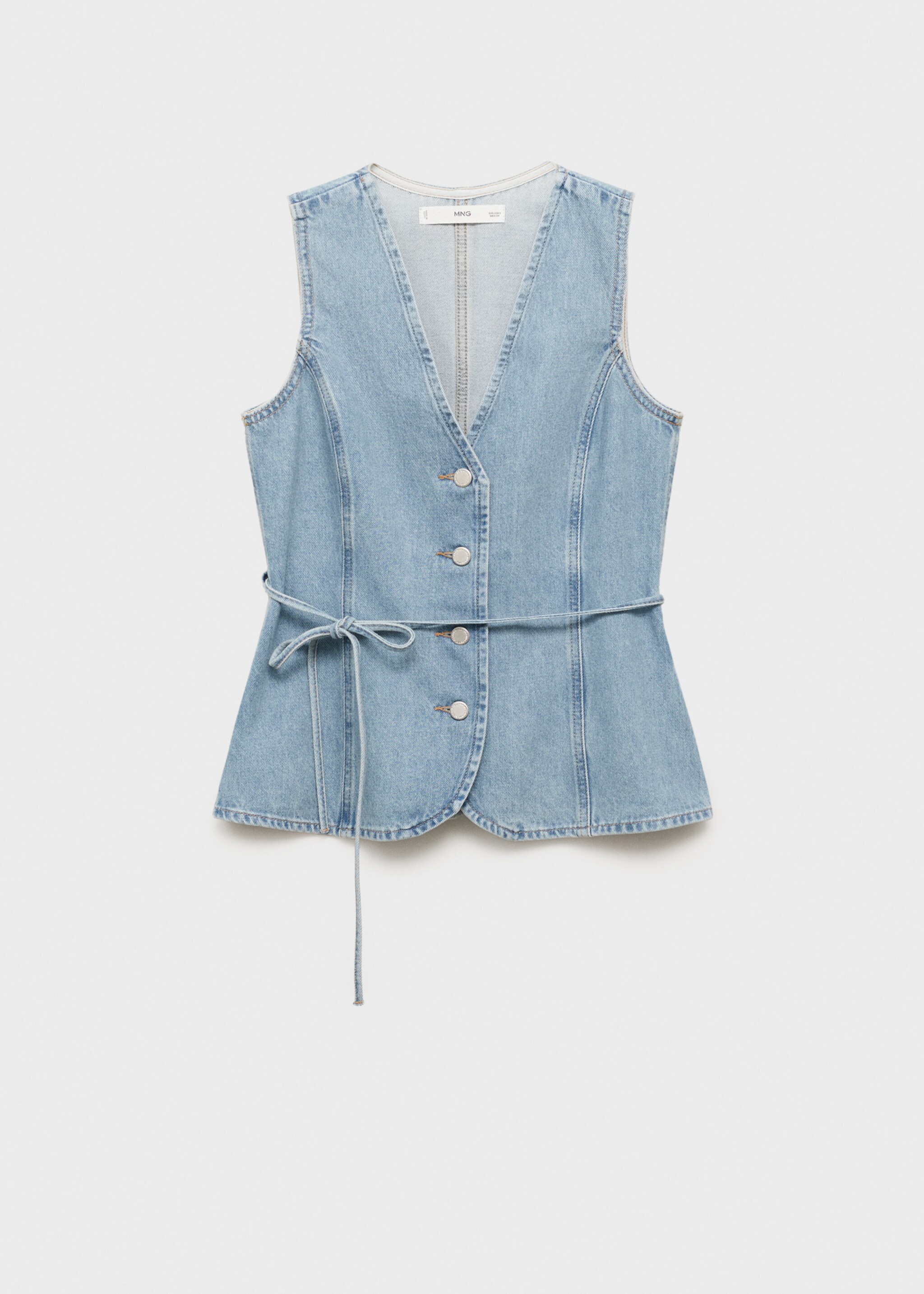 Buttoned denim gilet - Article without model